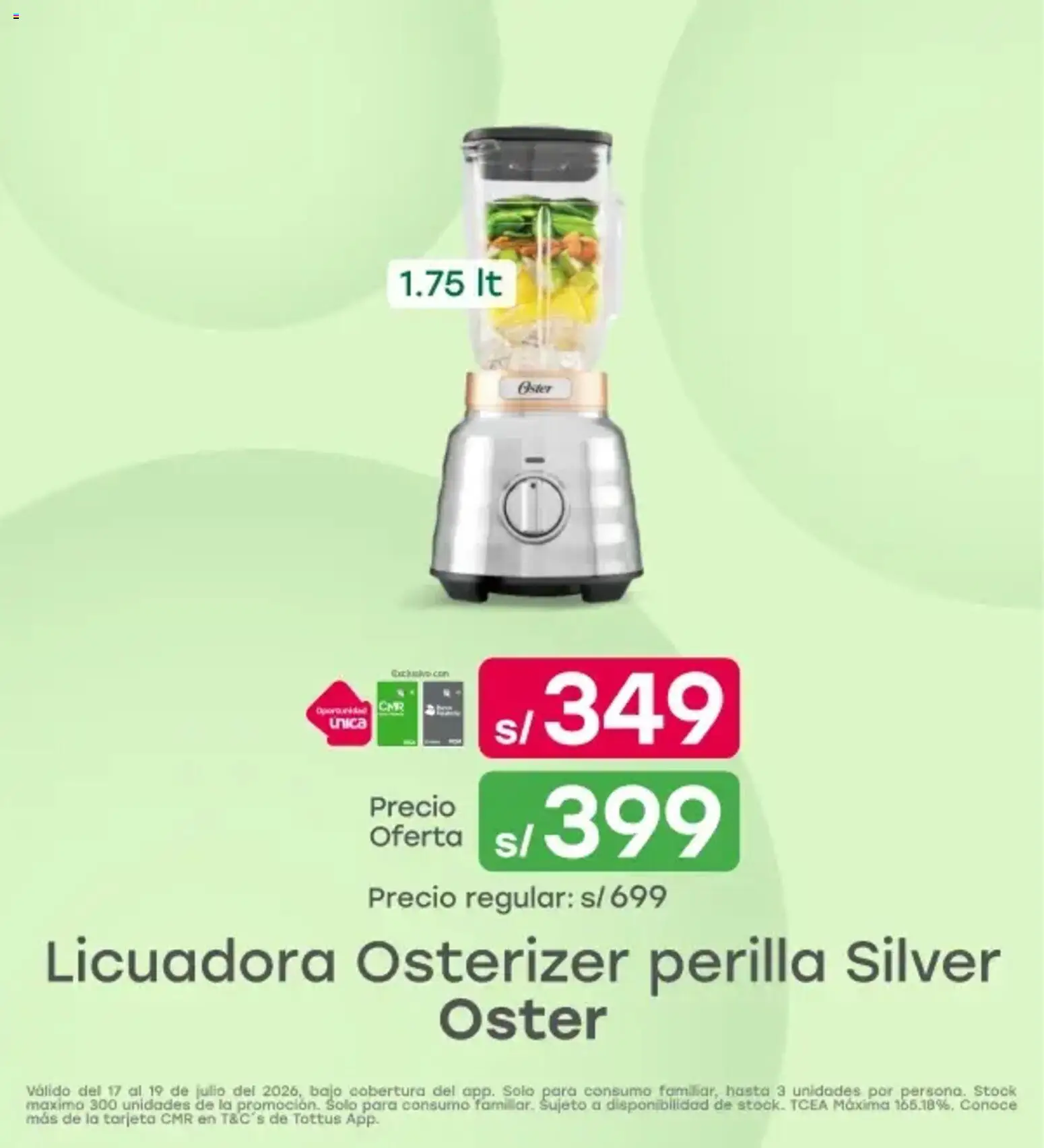 Catálogo Tottus válido desde 17/07/2026 | Página: 5 | Productos: Licuadora