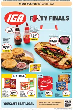 Preview of IGA catalogue Brunswick - valid from 30/09/2026