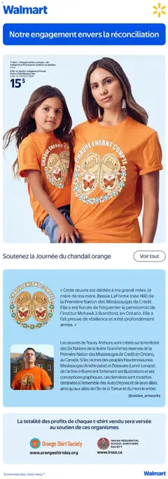 Preview of T-shirt « Chaque enfant compte » de Indigenous Proud pour enfants ou adultes Choc., T-shirt « Chaque enfant compte » de Indigenous Proud pour enfants ou adultes Choc. from shop Walmart valid from Aug 20, 2026 | Page: 10 | Products: Shoes, T-shirt, Shirt, Tshirt