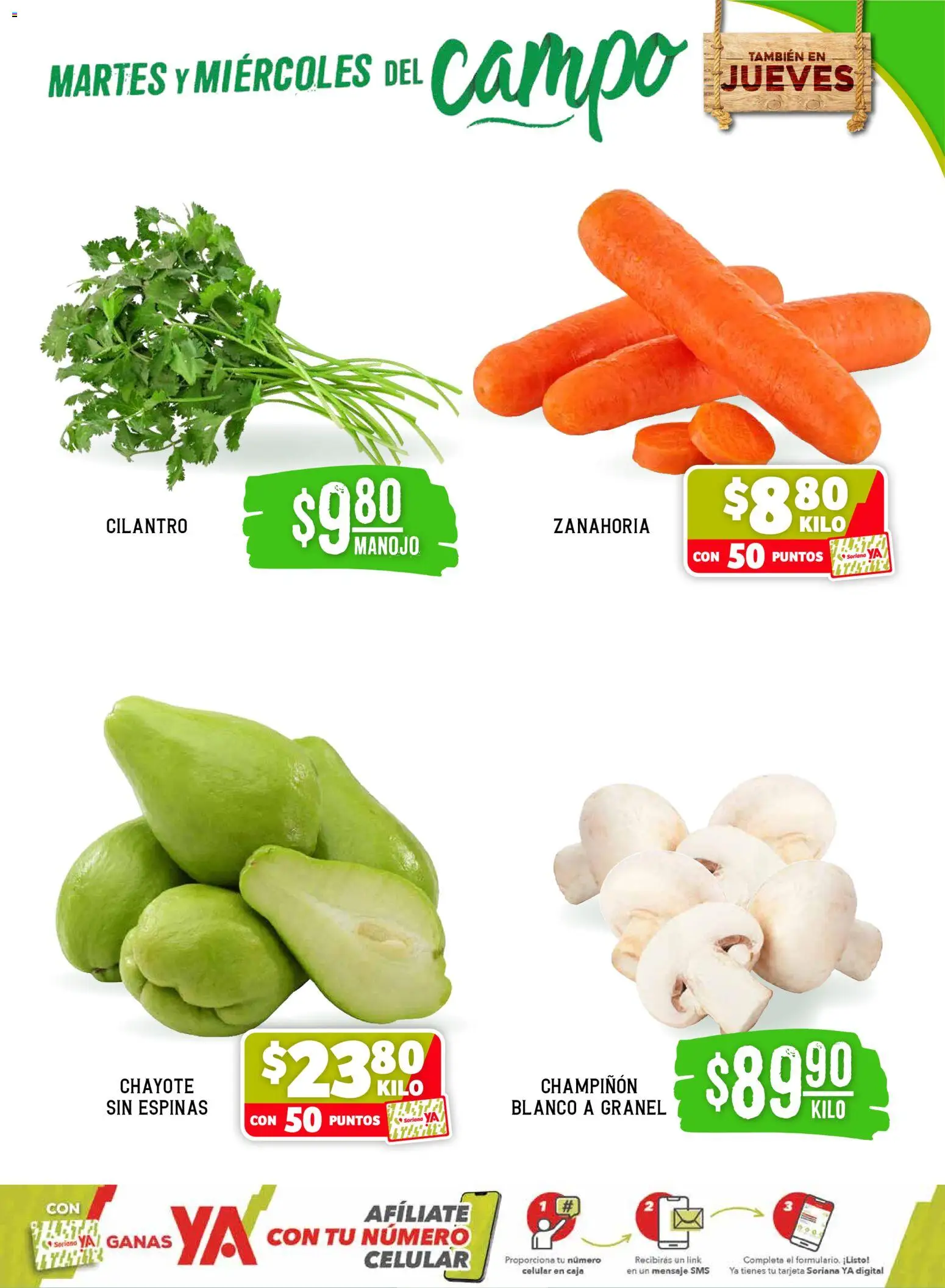 Nuevas ofertas de Soriana válidas en toda la República Mexicana desde el 05.05.2026. ¡Encuentra las mejores ofertas en Soriana Martes y Miércoles del Campo Súper: Chih, Delicias, Dur y Coah (excepto Saltillo)! | Página: 3 | Productos: Caja, Zanahoria