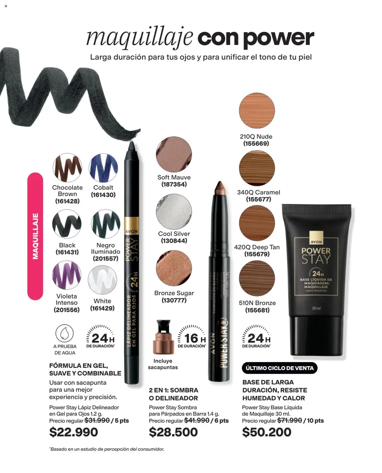 Avon revista - valida desde el 03/08/2026 | Página: 62 | Productos: Sacapuntas, Sombra, Delineador, Chocolate
