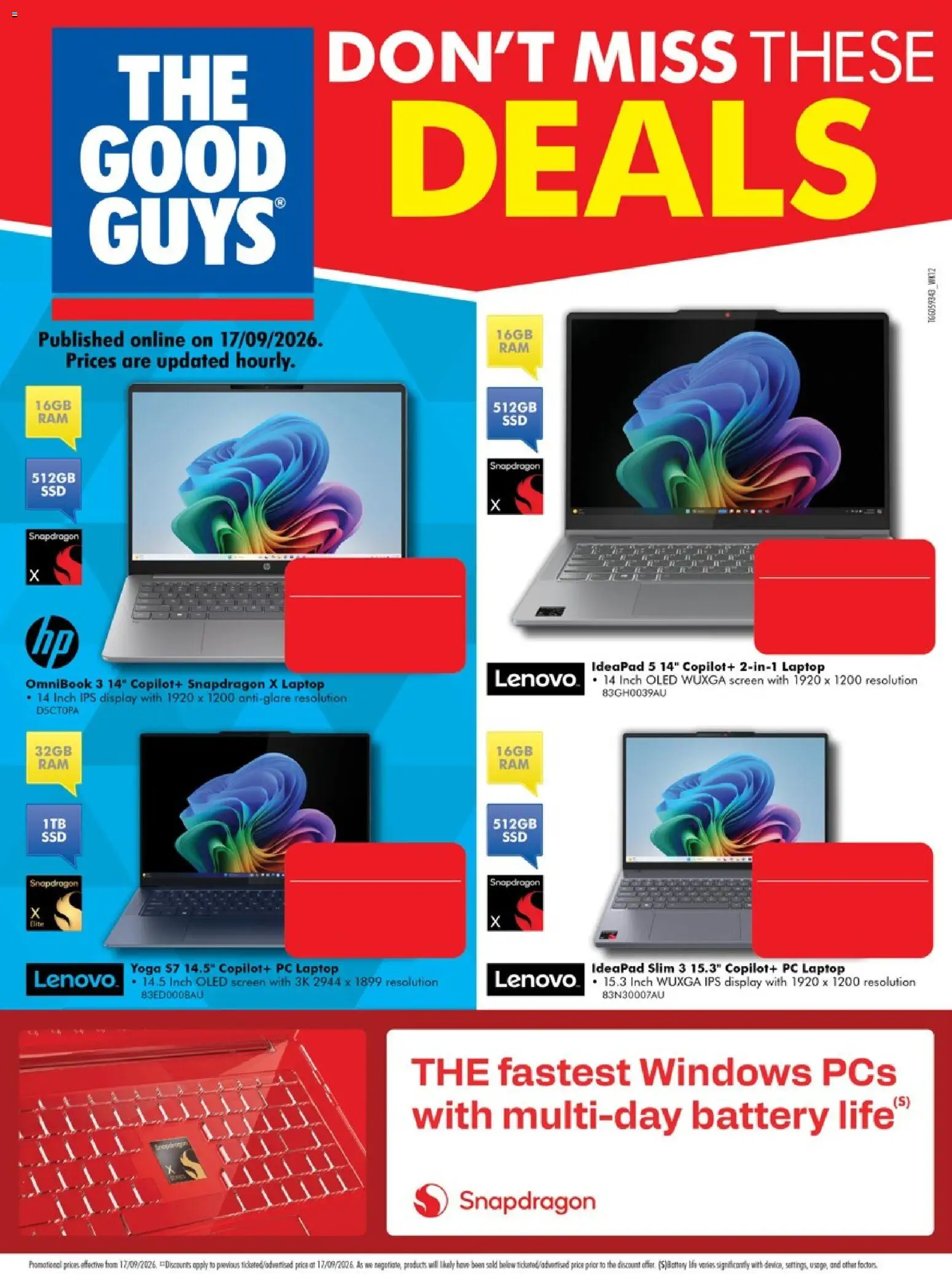 The Good Guys catalogue - valid from 16/09/2026 | Page: 2 | Products: Battery, Pc, Laptop, Screen