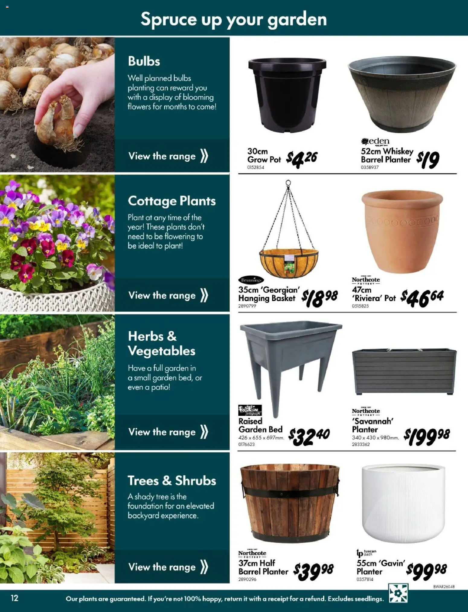 Bunnings Warehouse catalogue - valid from 11.03.2026 | Page: 12 | Products: Plant, Whiskey, Foundation, Bed