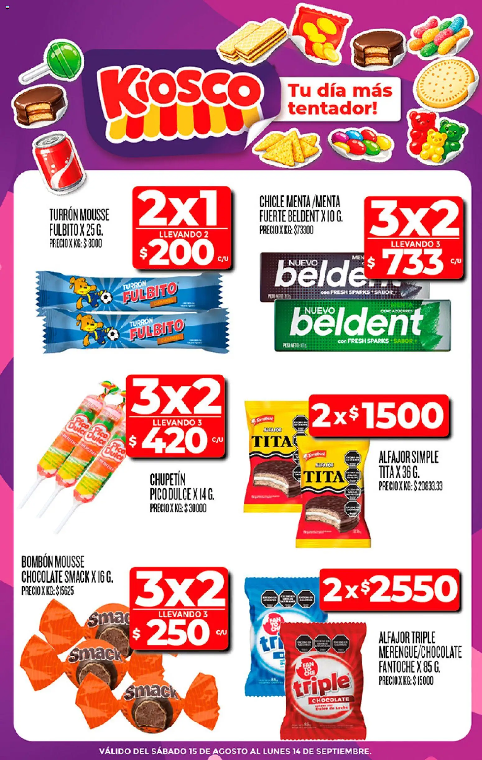 Supermercado DIA - Especial Golosinas │ válido desde el 08/09/2026 | Página: 2 | Productos: Mousse, Chocolate, Chicle, Turrón