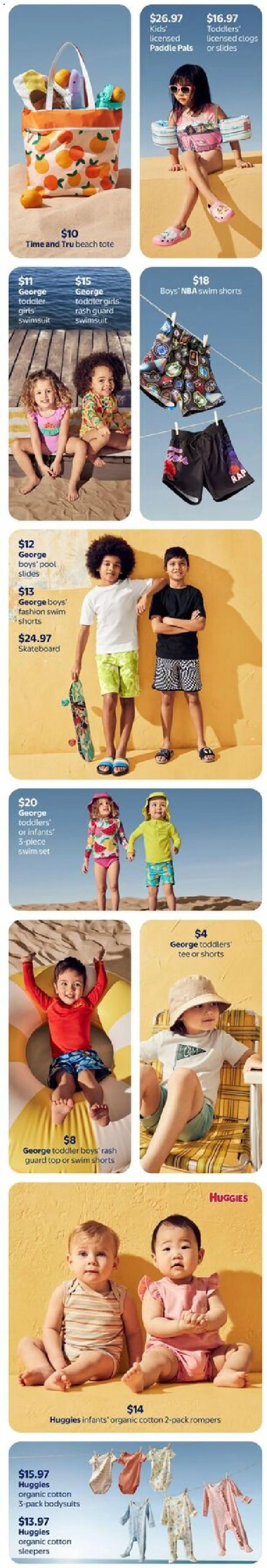 Walmart flyer valid from 07.05.2026 | Page: 4 | Products: Swimsuit, Shorts