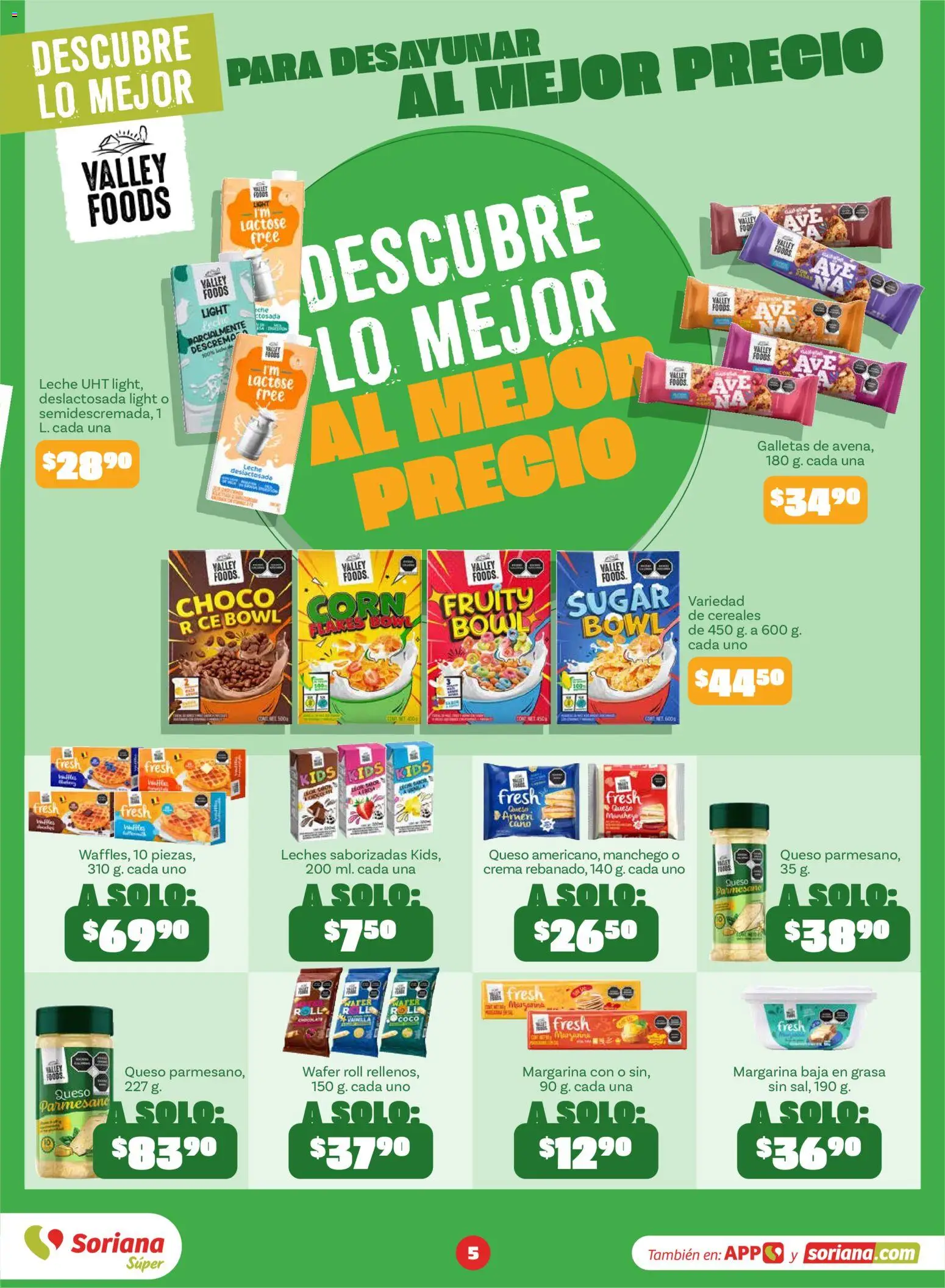 Nuevas ofertas de Soriana válidas en toda la República Mexicana desde el 31/08/2026. ¡Encuentra las mejores ofertas en Soriana folleto! | Página: 6 | Productos: Leche UHT, Crema, Leche, Cereales