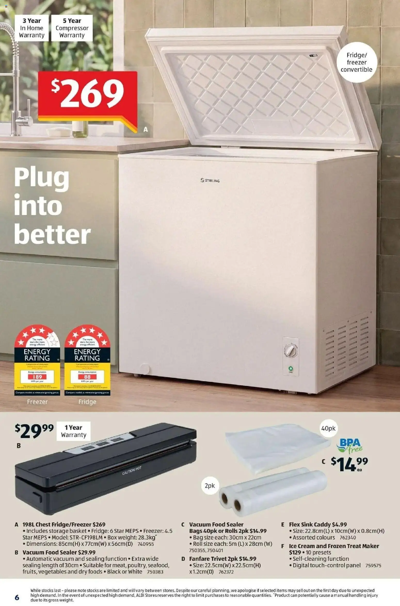 Aldi catalogue - valid from 07/10/2026 | Page: 6 | Products: Food storage, Caddy, Vacuum sealer, Ice
