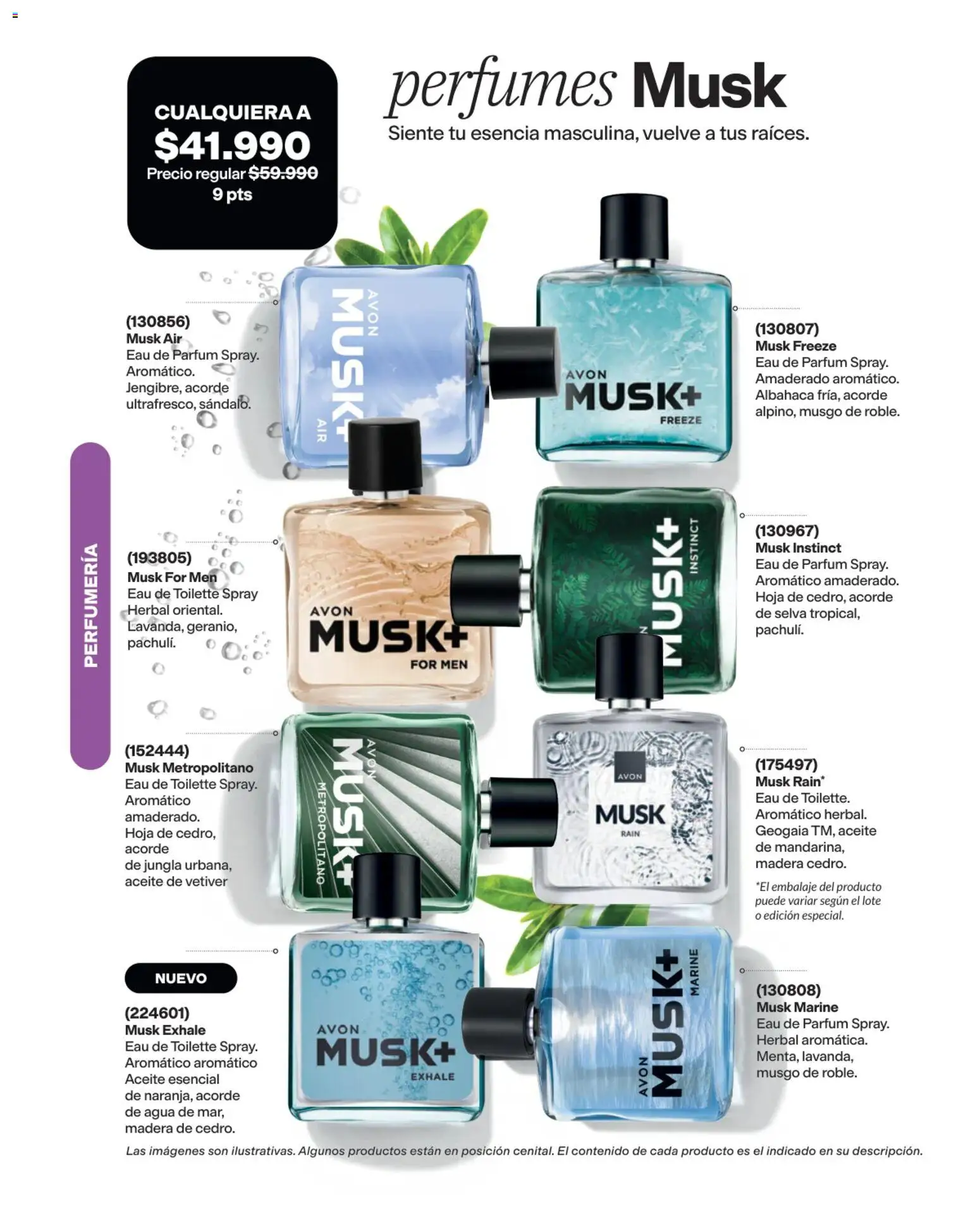 Avon revista - valida desde el 03/08/2026 | Página: 98 | Productos: Agua, Perfumes, Hoja, Aceite