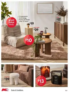 Preview of Kmart Winter Living - valid from 13.05.2026 | Page: 6 | Products: Table, Compression, Ottoman, Candle