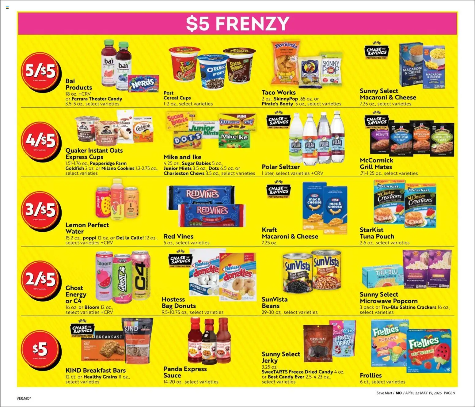 Save Mart Big Book of Savings - valid from 22.04.2026 | Page: 9 | Products: Cheese, Microwave, Sugar, Lemon