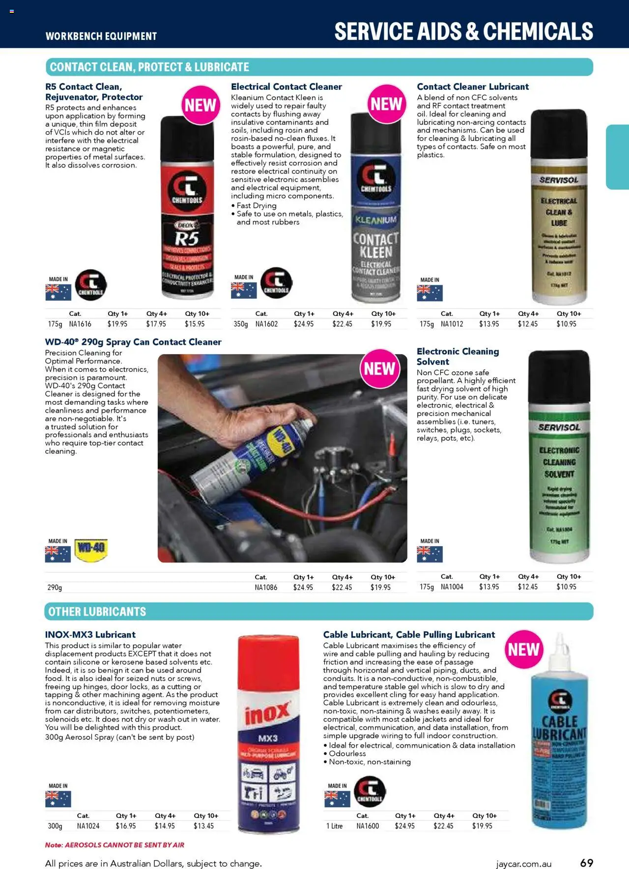 Jaycar catalogue - valid from 09/07/2025 | Page: 69 | Products: Cleaner, Water, Lubricant, Safe