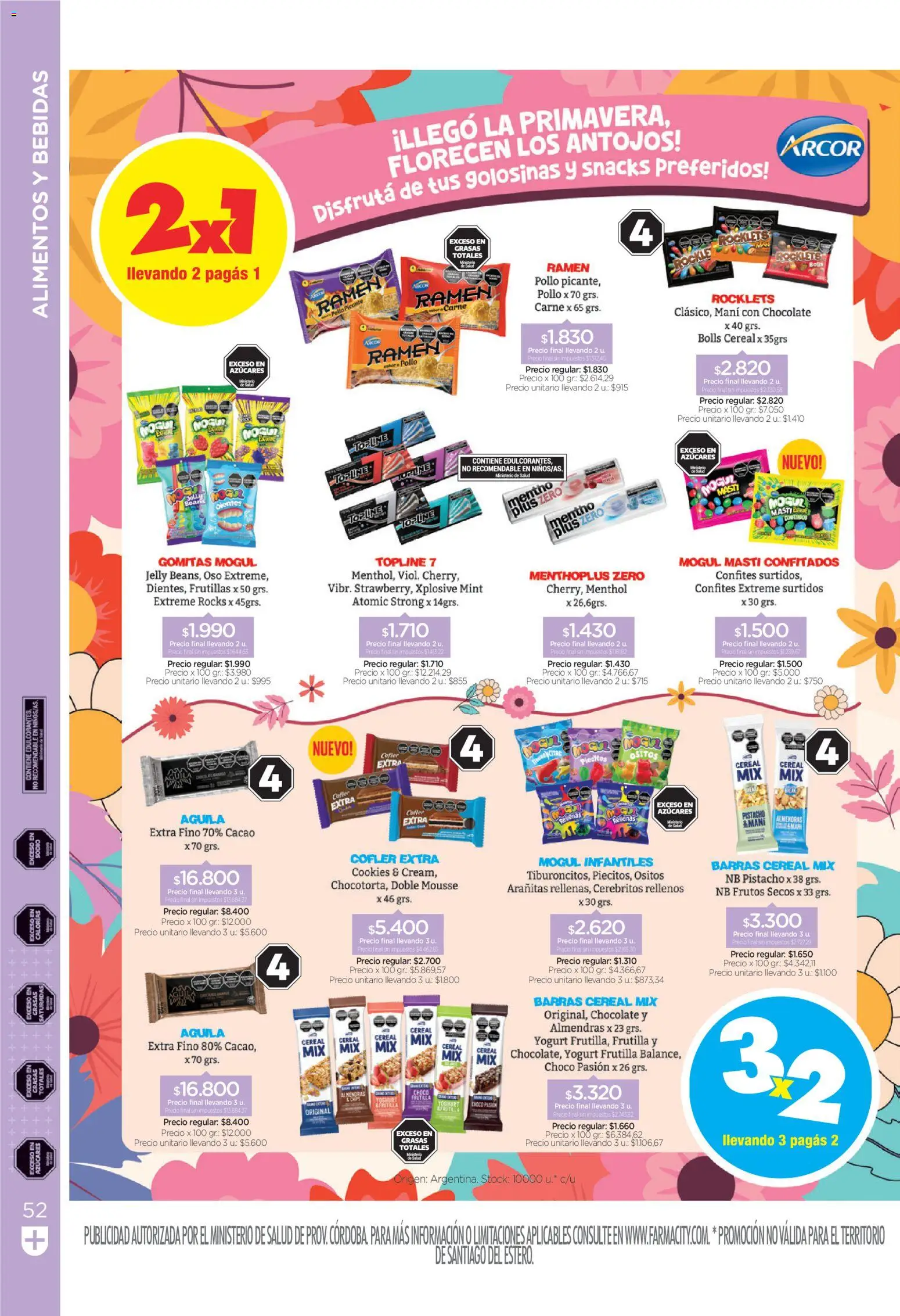 Farmacity catálogo │ válido desde el 01/09/2026 | Página: 52 | Productos: Alimentos, Mani, Chocolate, Cacao