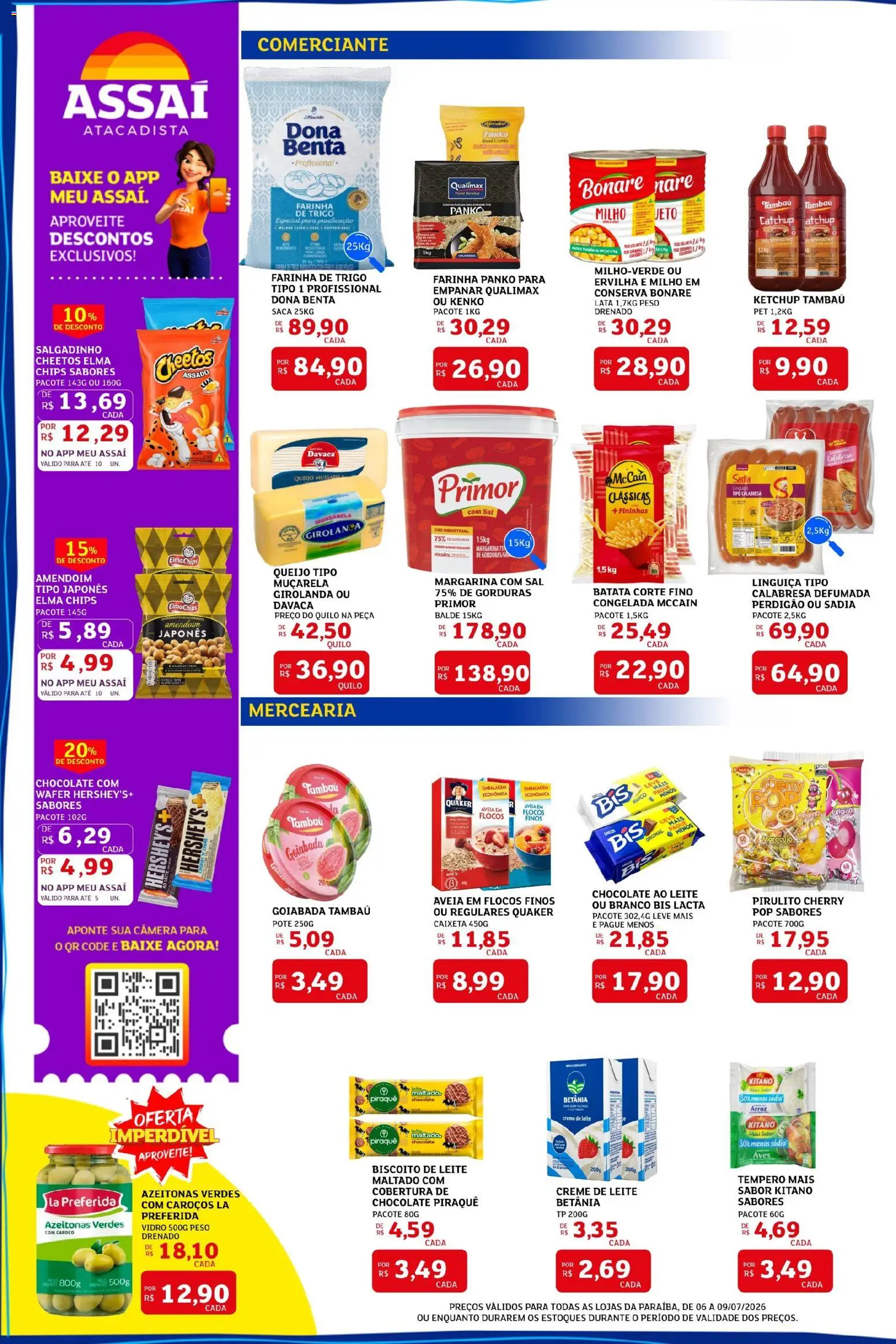 Assaí Atacadista Folheto - válido de 06/07/2026 | Página: 2 | Produtos: Biscoito, Leite, Câmera, Balde