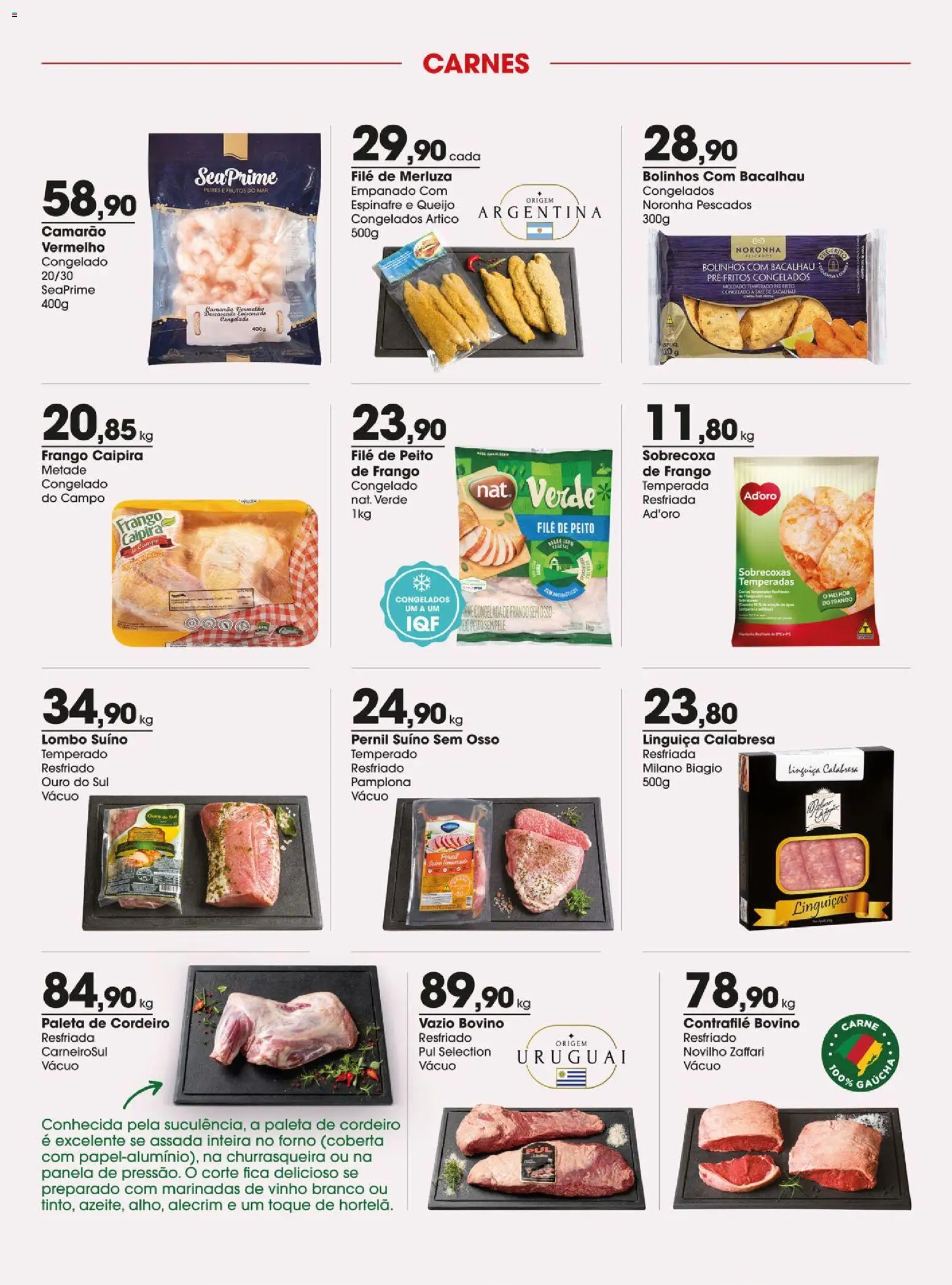 Zaffari Folheto - válido de 11.06.2026 | Página: 14 | Produtos: Espinafre, Pernil, Camarão, Base