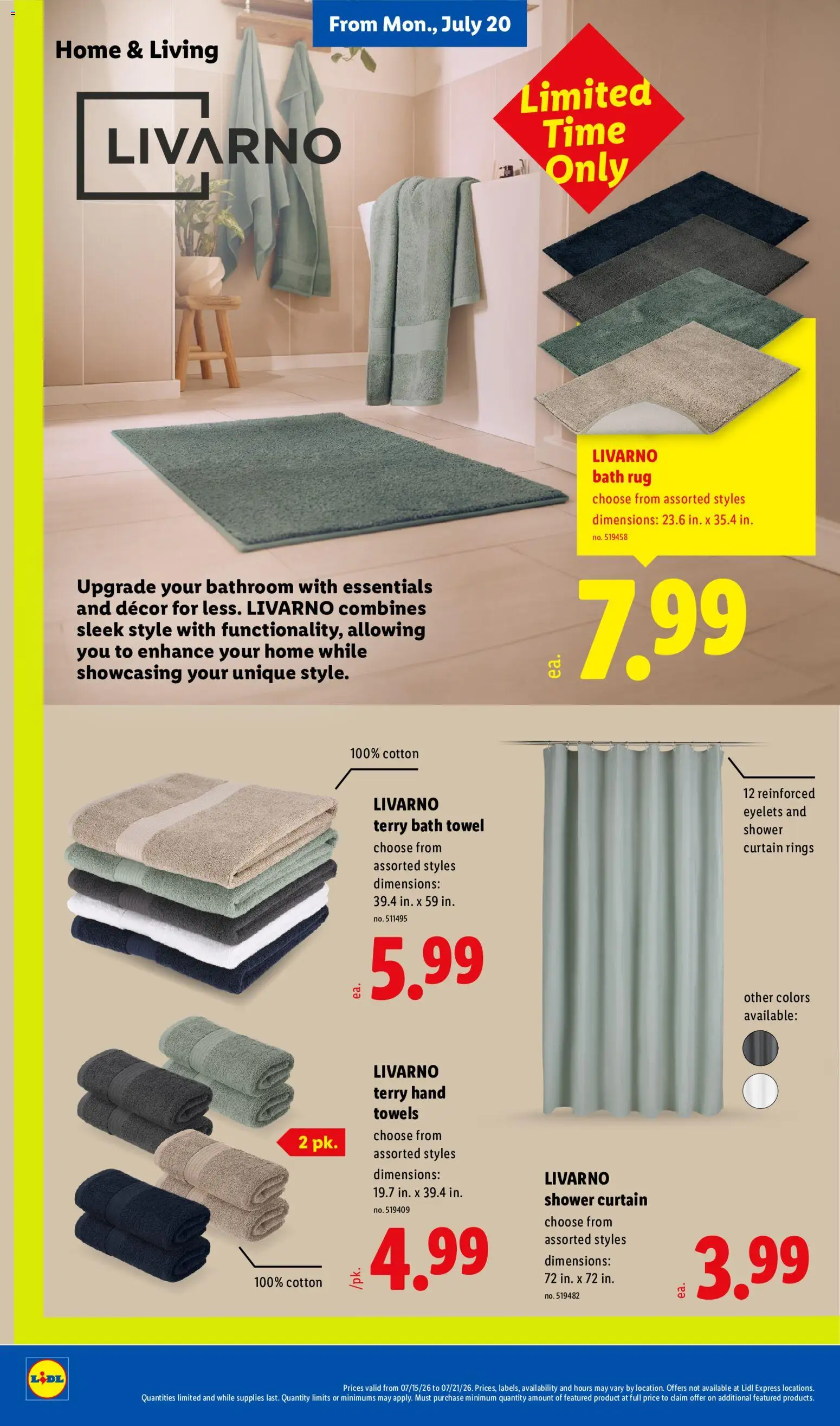 Lidl Weekly Ad - valid from 07/15/2026 | Page: 38 | Products: Bath, Shower