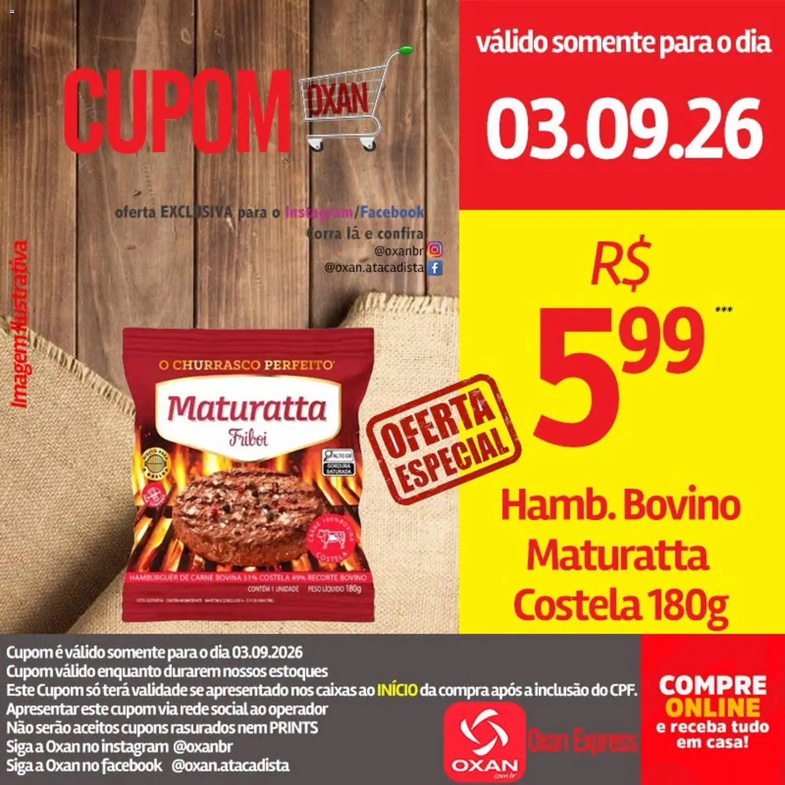 Oxan Atacadista Folheto - válido de 03/09/2026 | Página: 10 | Produtos: Carne bovina, Carne, Hambúrguer