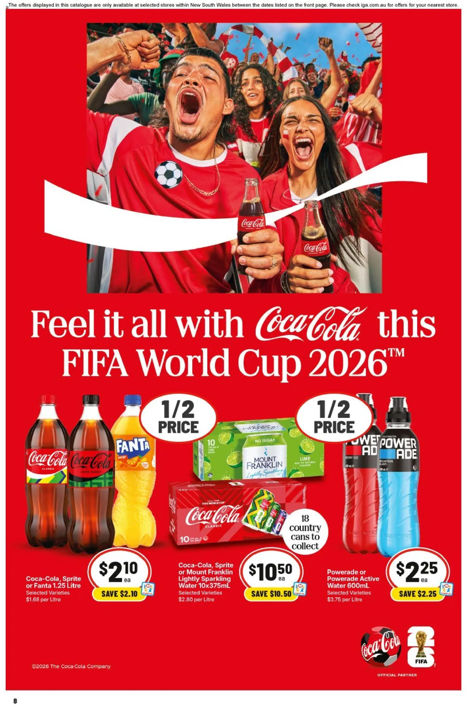 Coles catalogue - valid from 03.06.2026 | Page: 8 | Products: Coca Cola, Water, Sugar, Lime