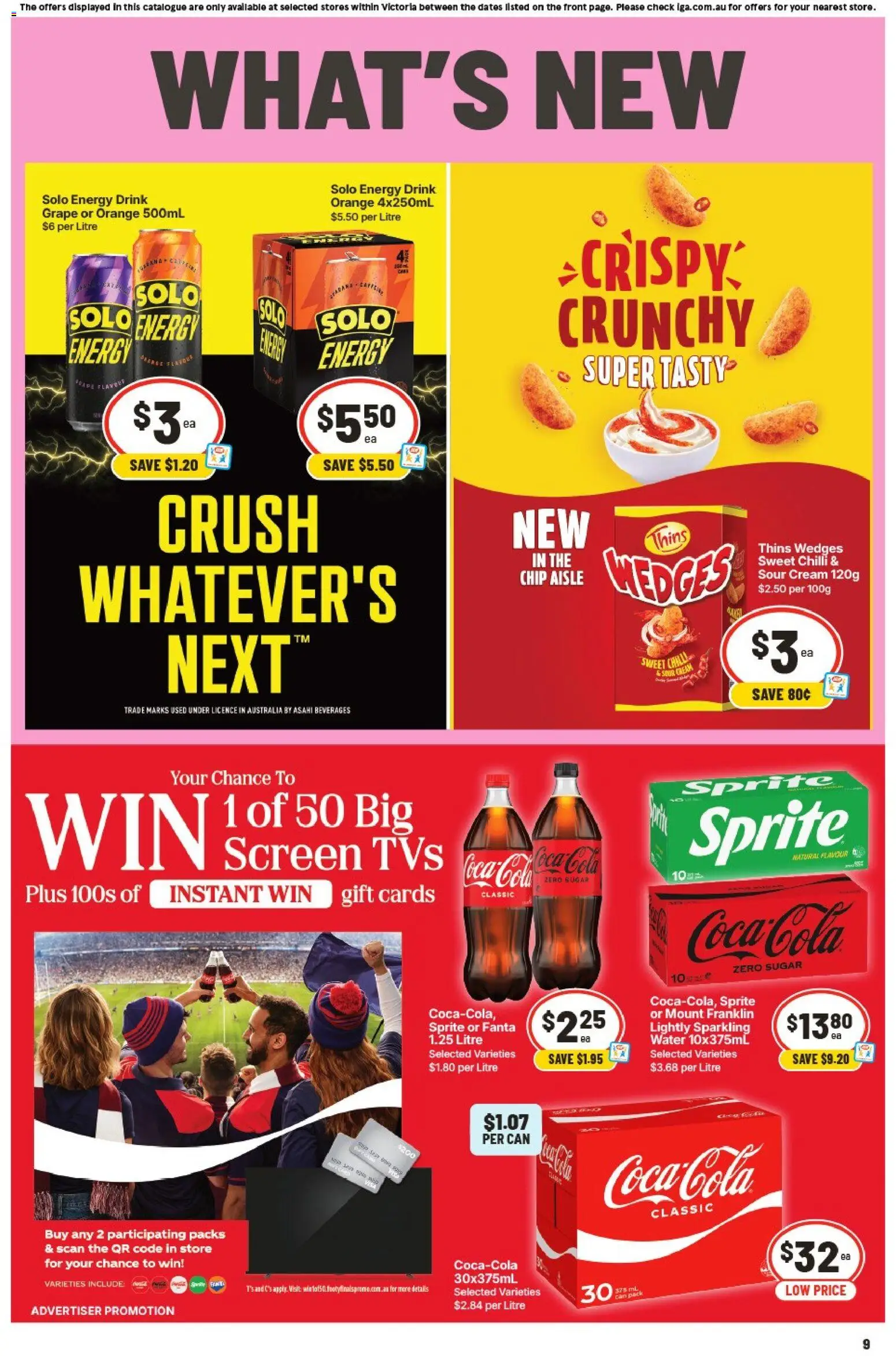 IGA catalogue - valid from 09/09/2026 | Page: 10 | Products: Coca Cola, Cream, Sprite, Fanta
