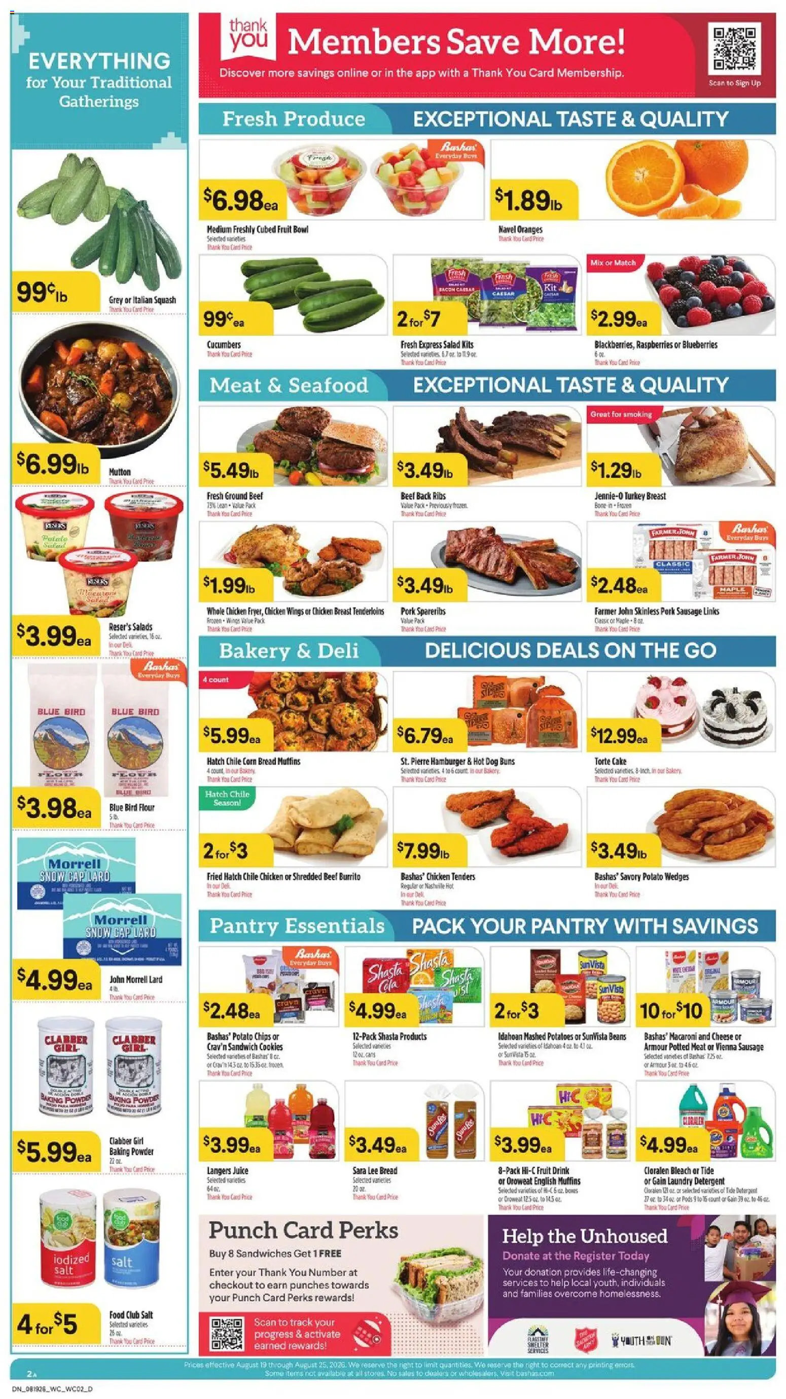 Basha's Dine - valid from 08/19/2026 | Page: 2 | Products: Squash, Cucumbers, Cap, Whole chicken