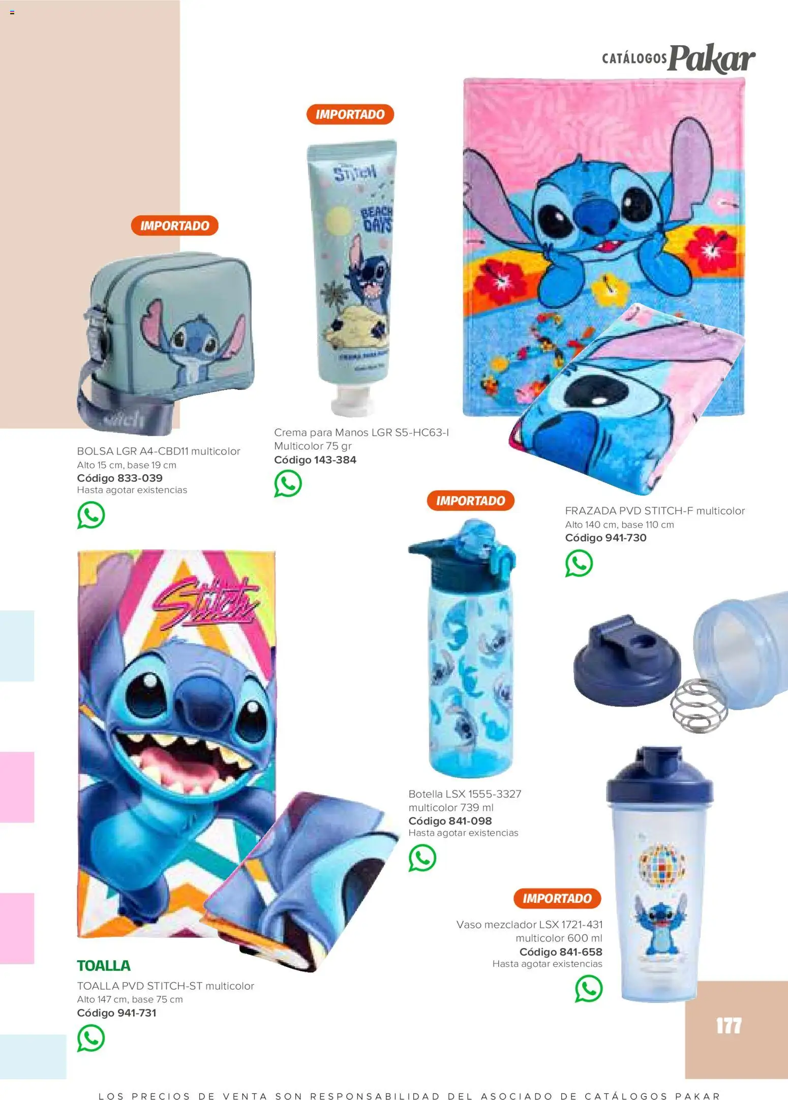 Nuevas ofertas de SC Pakar válidas en toda la República Mexicana desde el 30.01.2026. ¡Encuentra las mejores ofertas en SC Pakar catálogo Ropa! | Página: 177 | Productos: Bolsa, Toalla, Mezclador, Botella