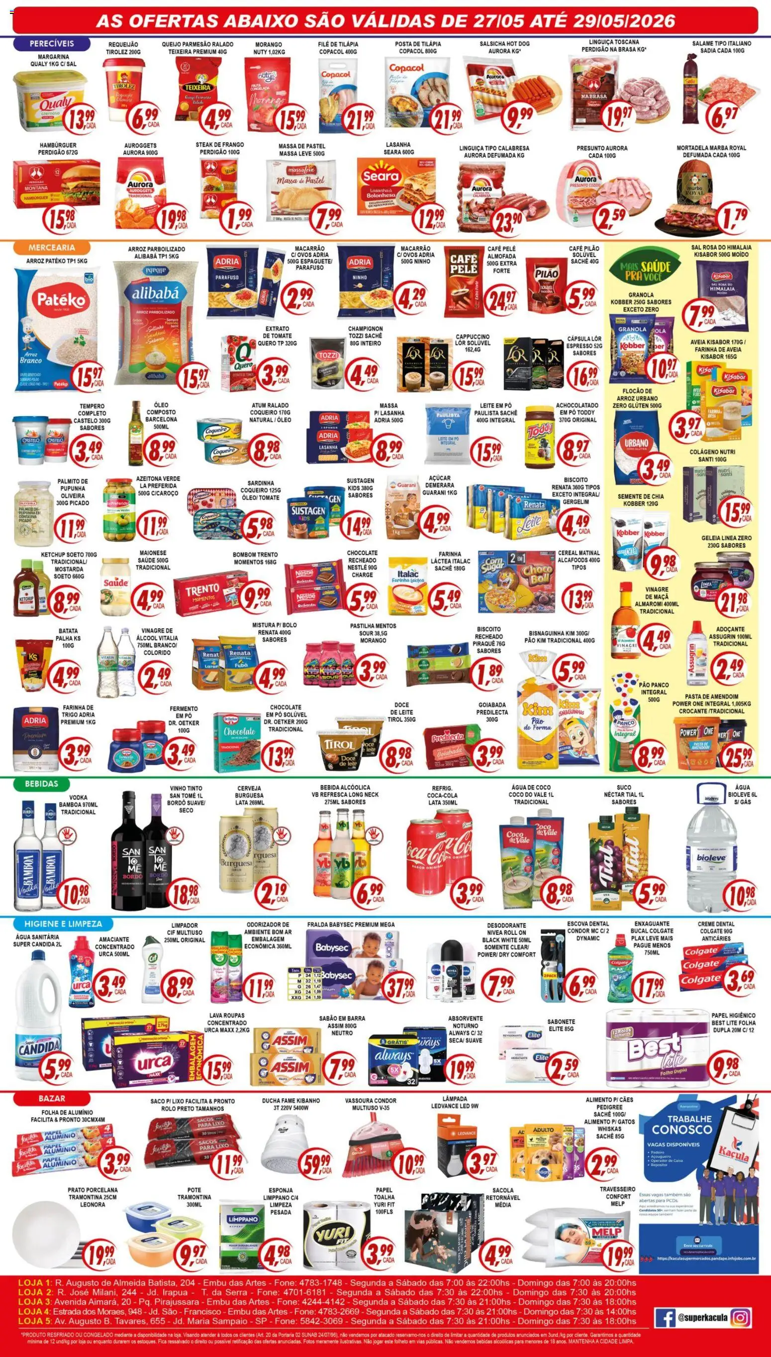Kaçula Folheto - válido de 27.05.2026 | Página: 2 | Produtos: Vinagre, Óleo, Cerveja, Creme dental