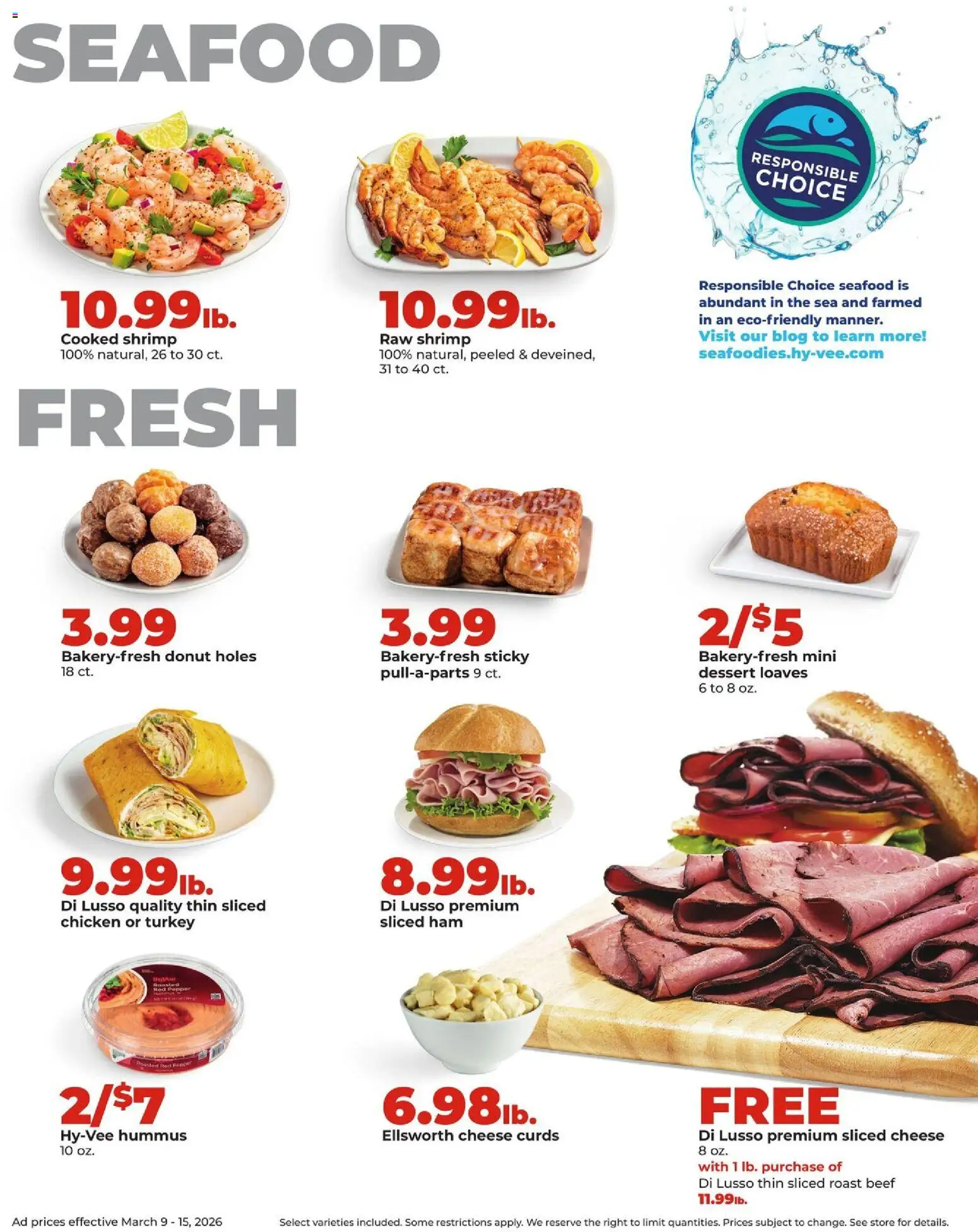 HyVee Weekly Ad - valid from 09.03.2026 | Page: 14 | Products: Ham, Beef, Pepper, Seafood