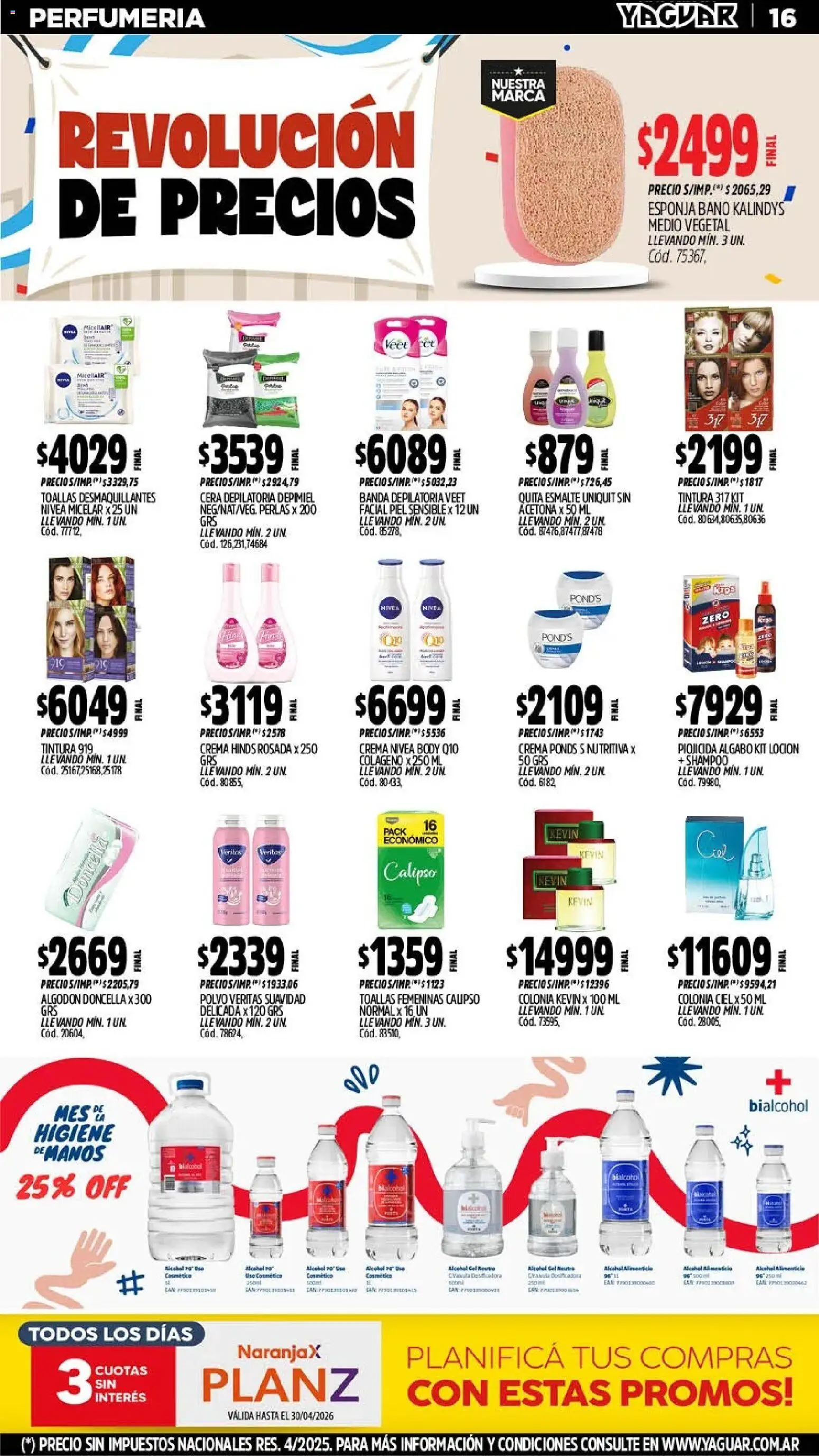 Yaguar - Oferta Semanal Córdoba │ válido desde el 25.05.2026 | Página: 16 | Productos: Body, Shampoo, Tintura, Cera