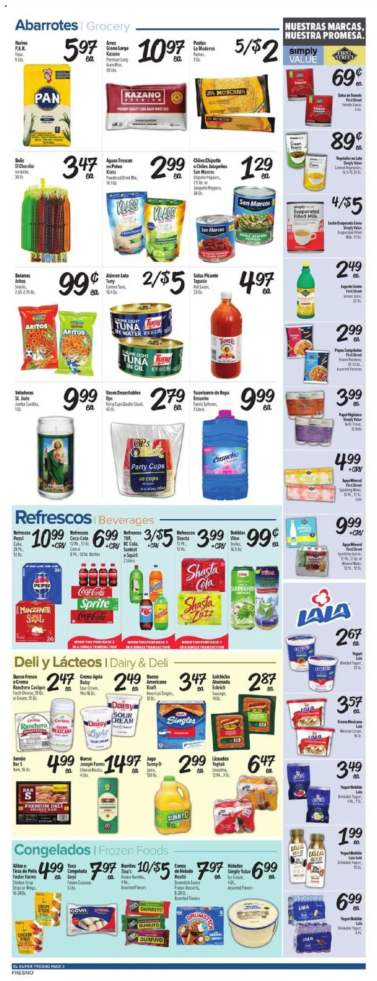 El Super Weekly Ad - valid from 09/30/2026 | Page: 2 | Products: Milk, Oil, Water, Ice