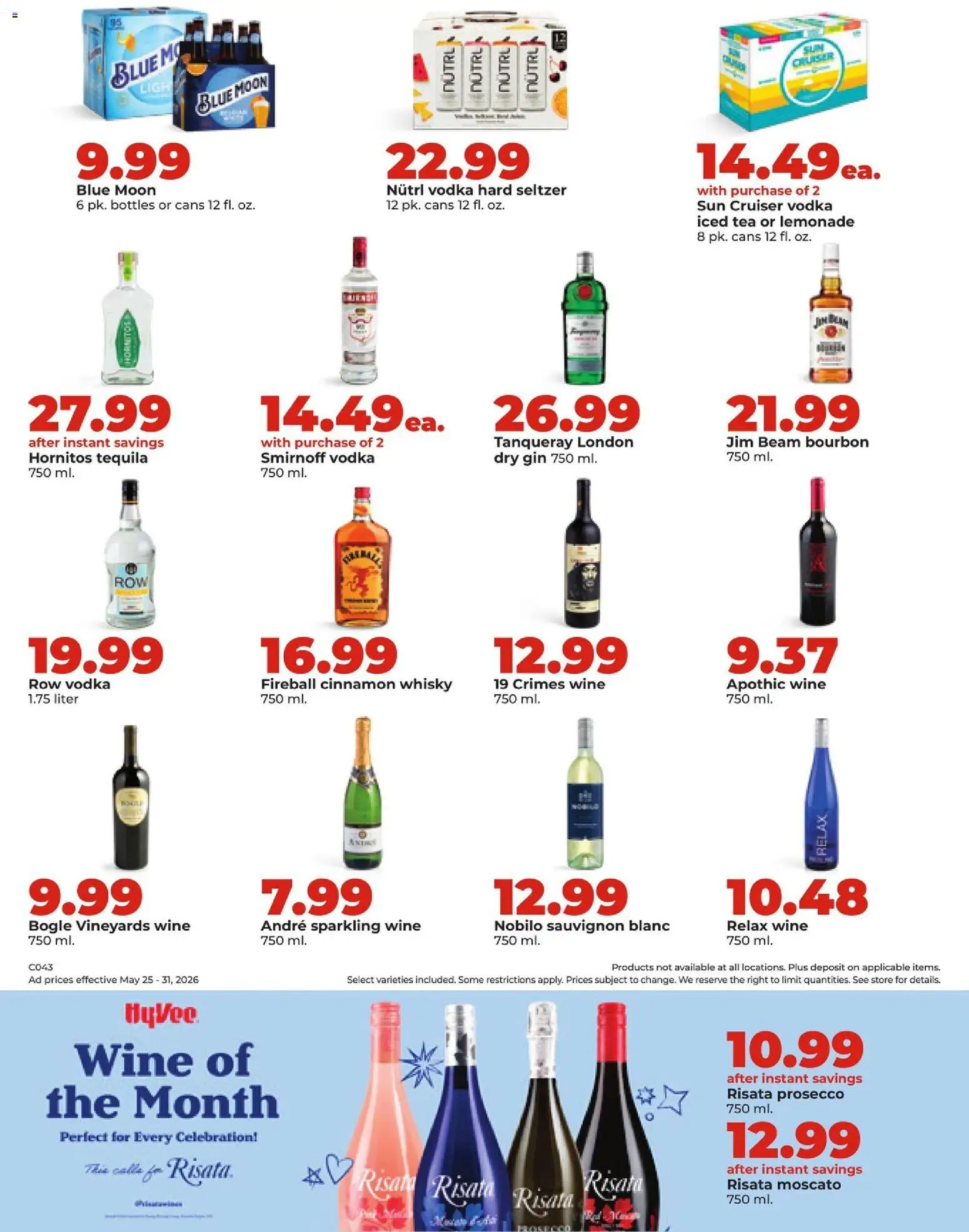 HyVee Weekly Ad - valid from 25.05.2026 | Page: 38 | Products: Tea, Bourbon, Gin, Vodka