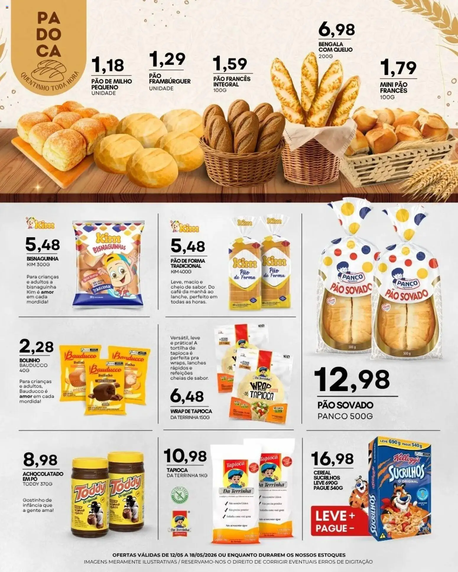 Mercadão Atacadista Folheto - válido de 12.05.2026 | Página: 7 | Produtos: Achocolatado, Tapioca, Pão, Pão francês