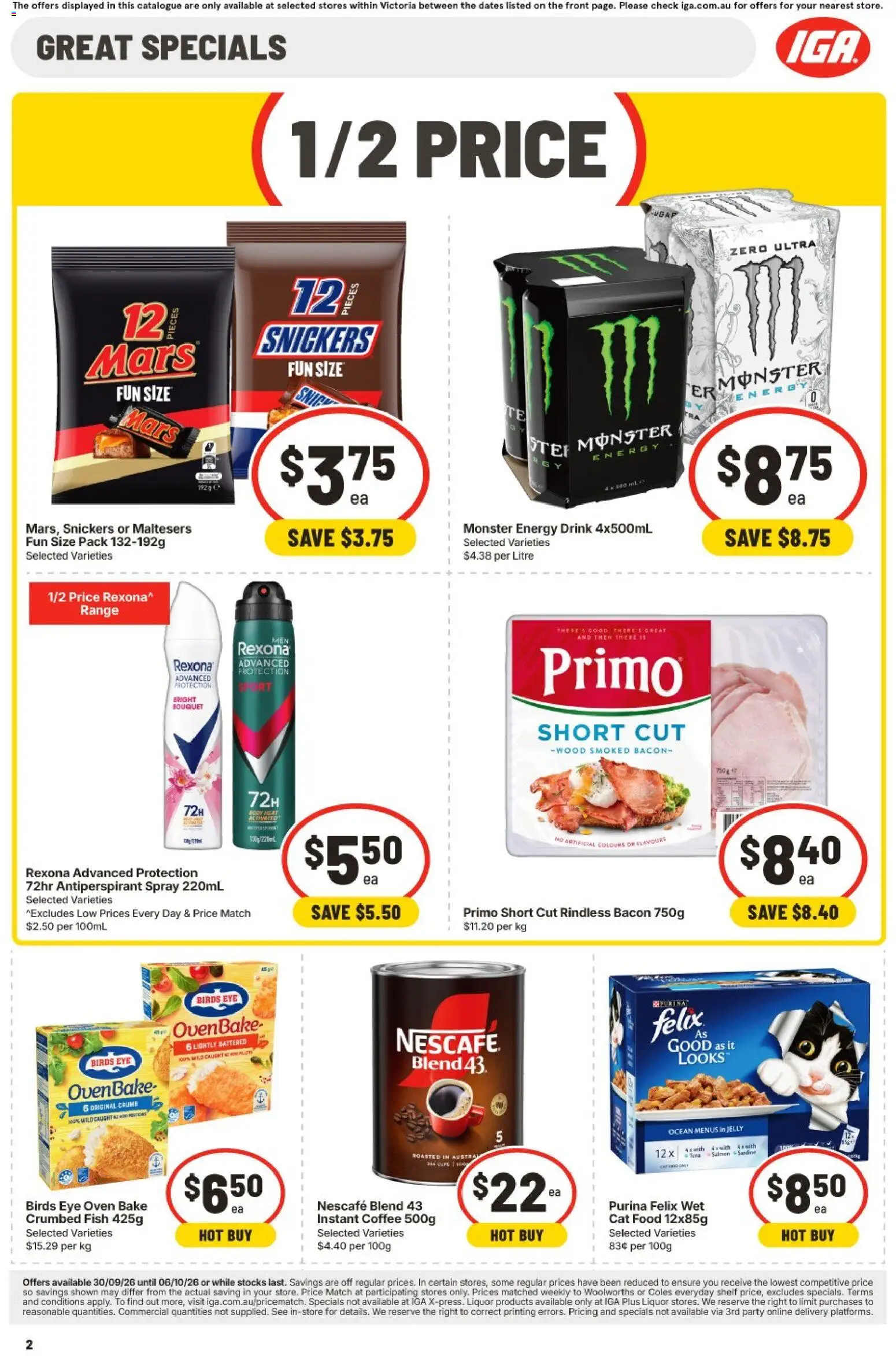 IGA catalogue - valid from 30/09/2026 | Page: 17 | Products: Shelf, Food, Energy drink, Snickers