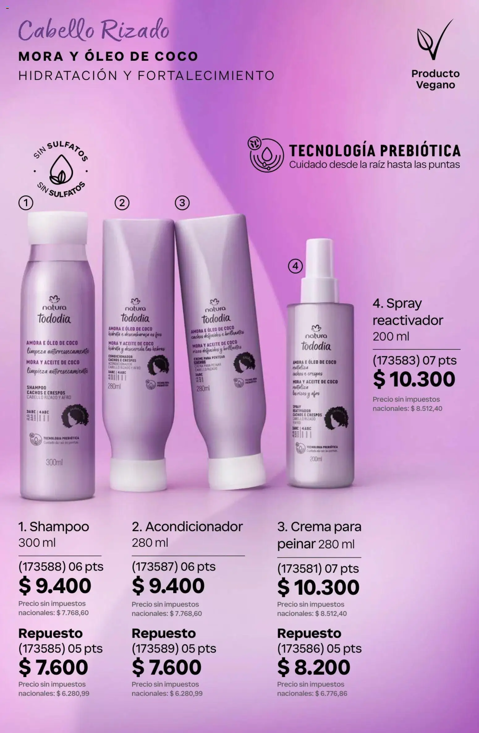 Catálogo Natura Ciclo 7 │ válido desde el 06.05.2026 | Página: 260 | Productos: Aceite, Shampoo, Acondicionador, Crema