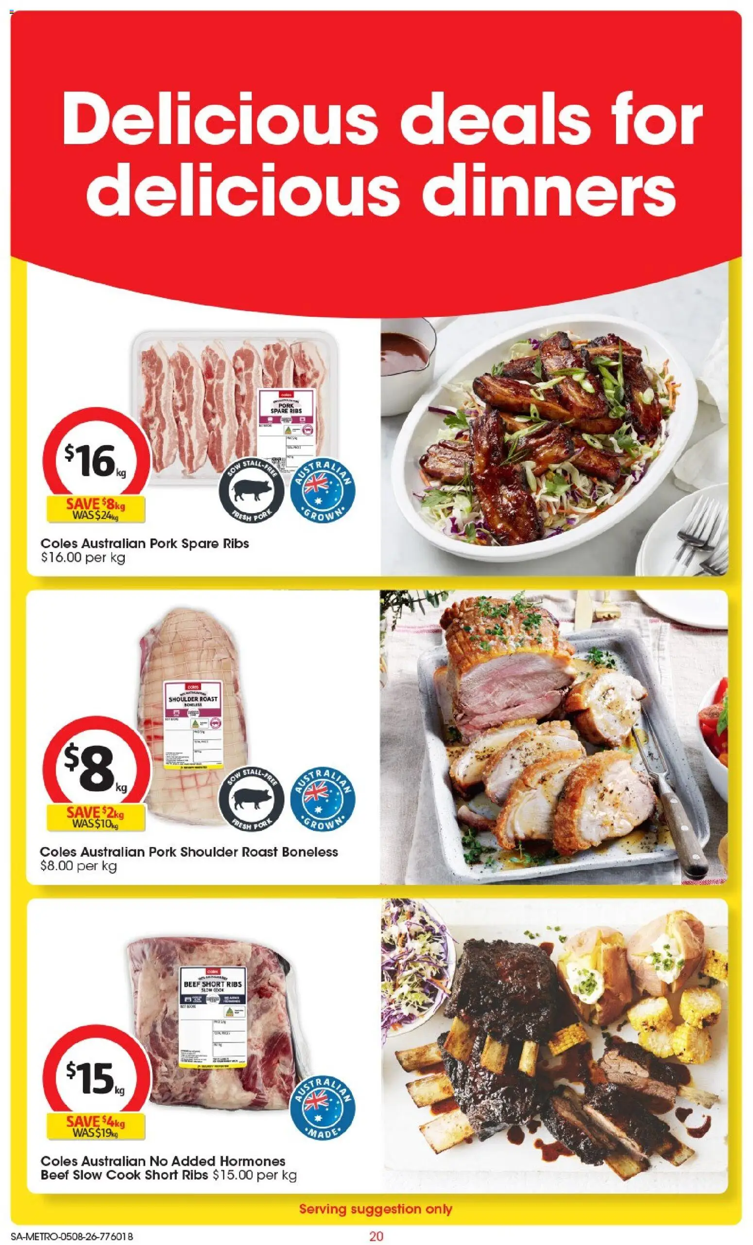 Coles catalogue - valid from 05/08/2026 | Page: 20 | Products: Pork, Beef