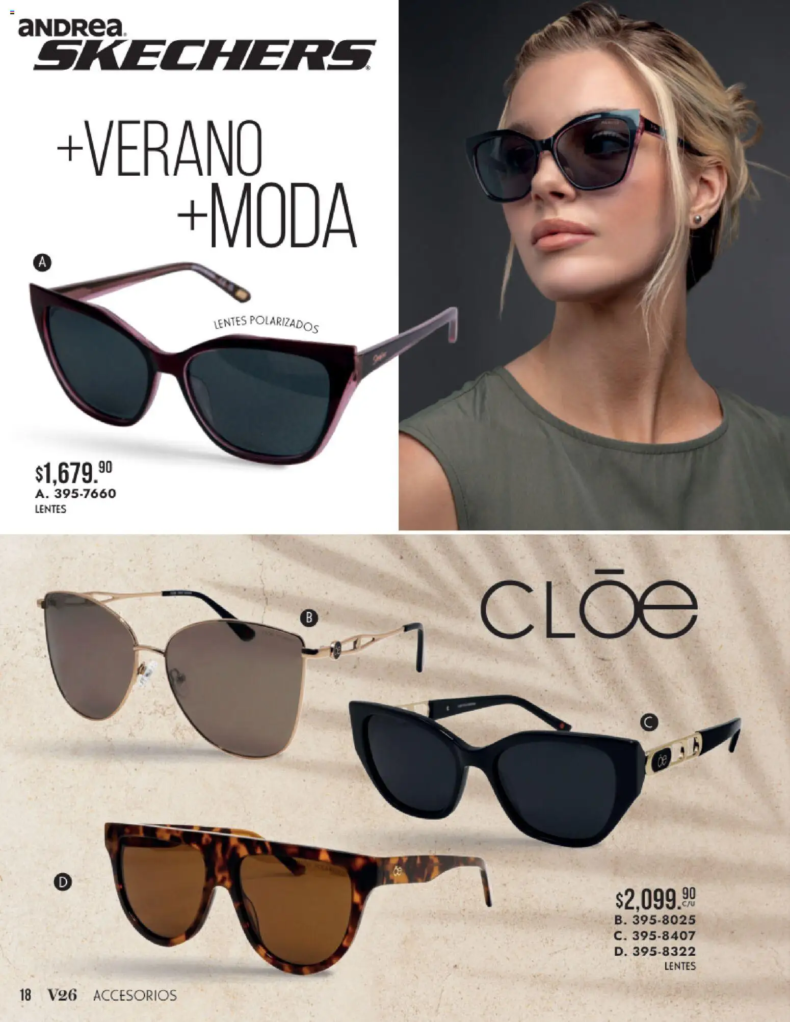 Nuevas ofertas de Andrea válidas en toda la República Mexicana desde el 24/05/2026. ¡Encuentra las mejores ofertas en Andrea catálogo Accesorios para todos! | Página: 18 | Productos: Lentes