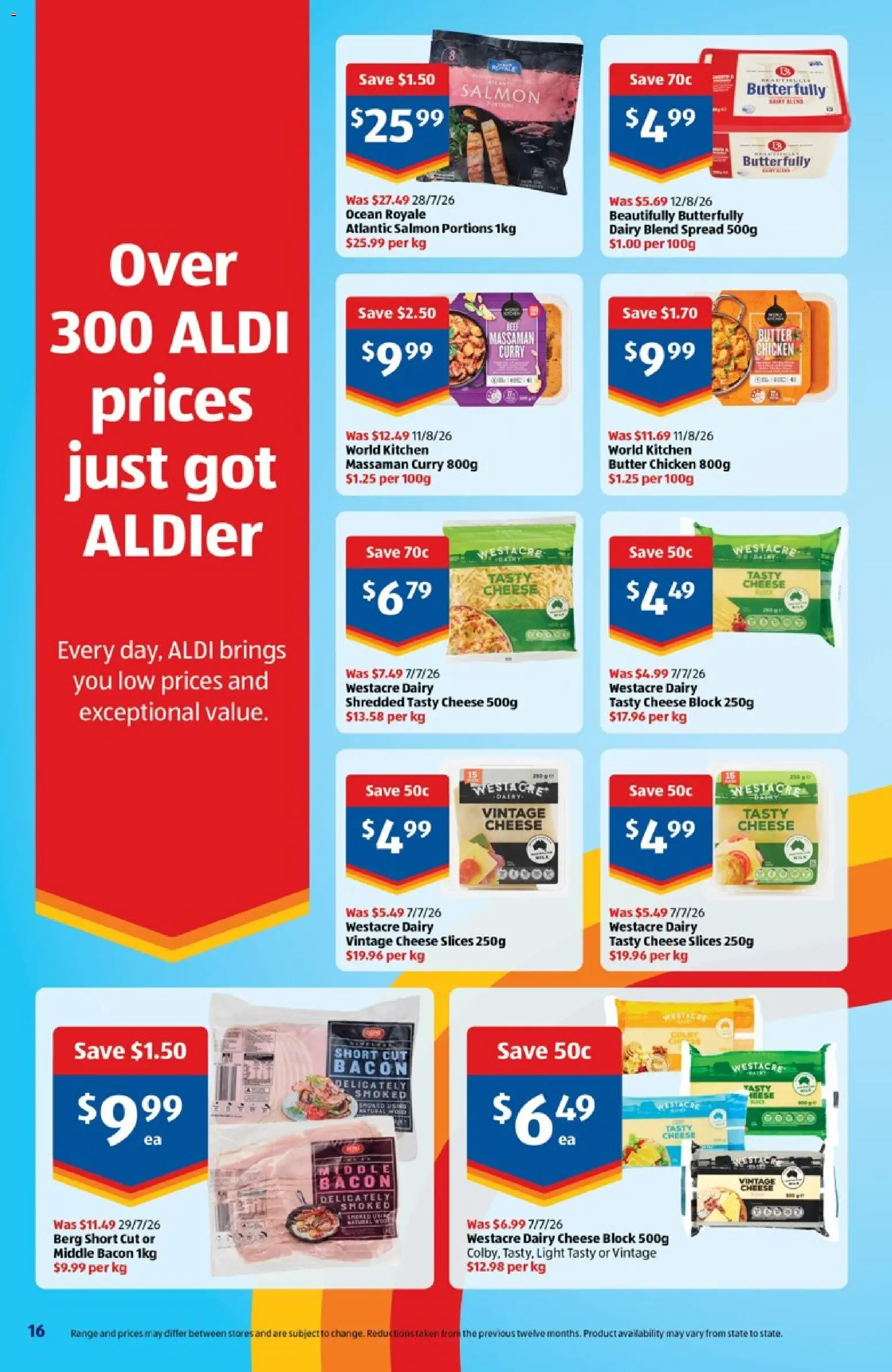 Aldi catalogue - valid from 19/08/2026 | Page: 16 | Products: Bacon, Curry, Beef, Salmon