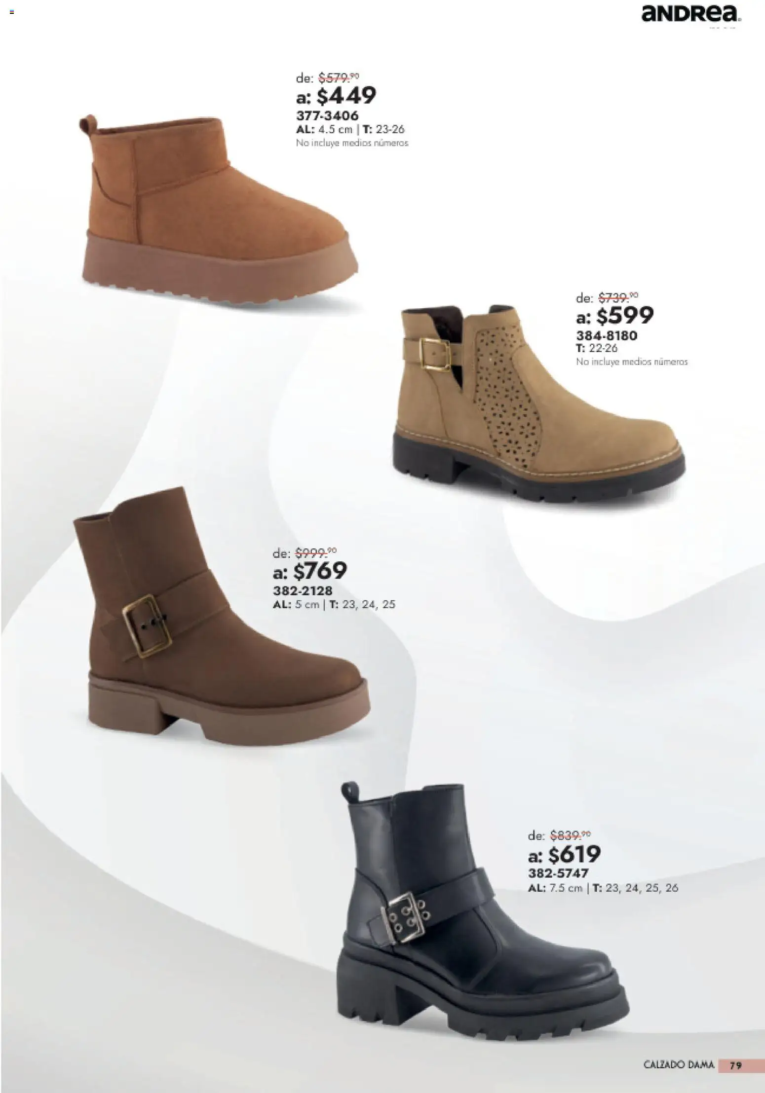 Nuevas ofertas de Andrea válidas en toda la República Mexicana desde el 26/07/2026. ¡Encuentra las mejores ofertas en Andrea catálogo Outlet! | Página: 79