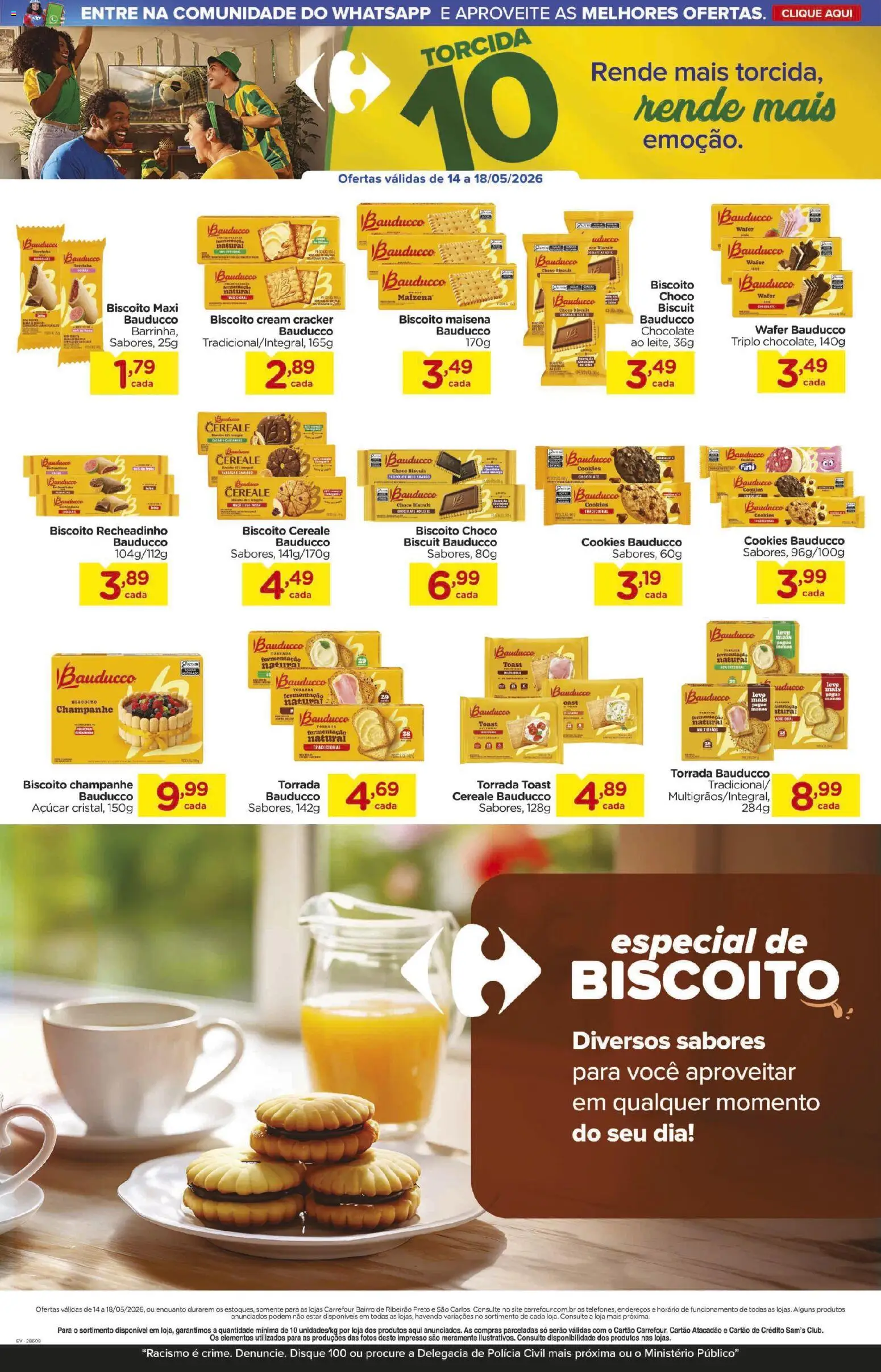 Carrefour Bairro Folheto - válido de 14.05.2026 | Página: 2 | Produtos: Chocolate, Açúcar, Cookies, Cream cracker