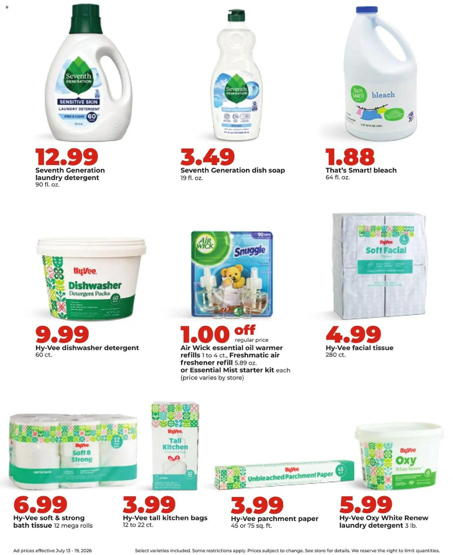 HyVee Weekly Ad - valid from 07/13/2026 | Page: 37 | Products: Bath, Oil, Detergent, Dishwasher
