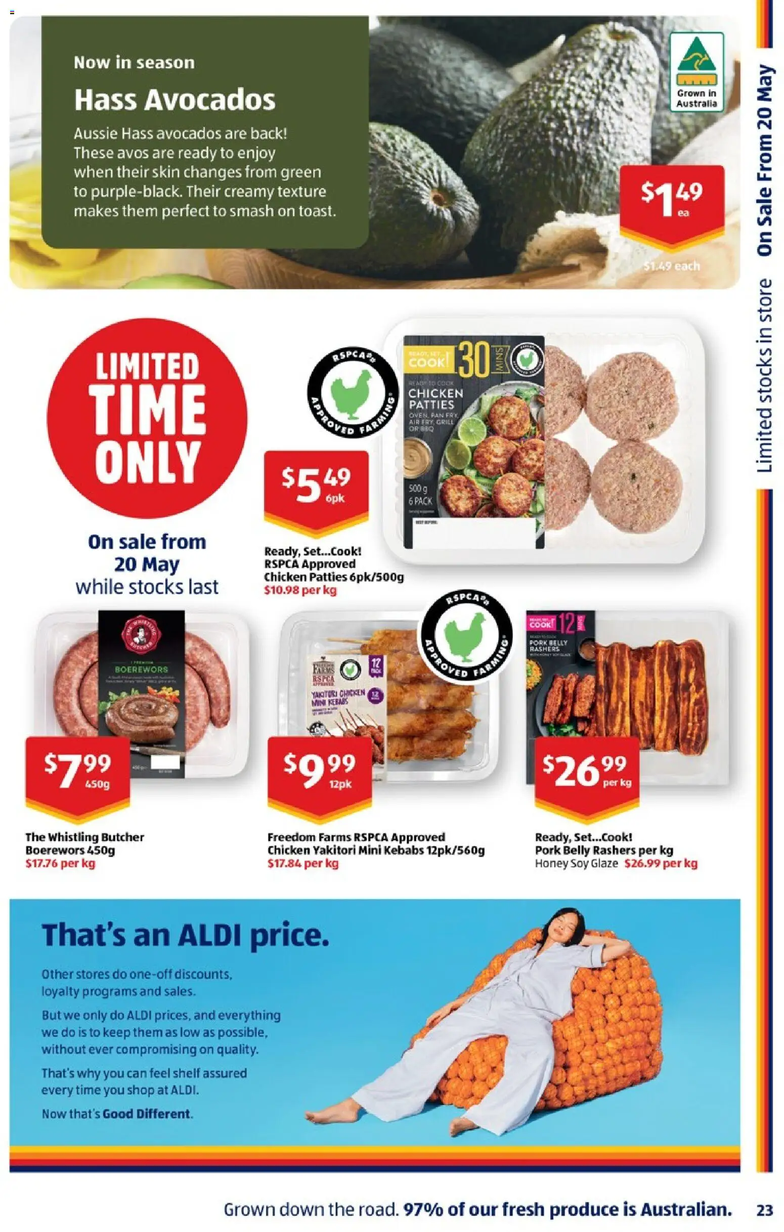 Aldi catalogue - valid from 20.05.2026 | Page: 23 | Products: Honey, Chicken, Pork, Grill