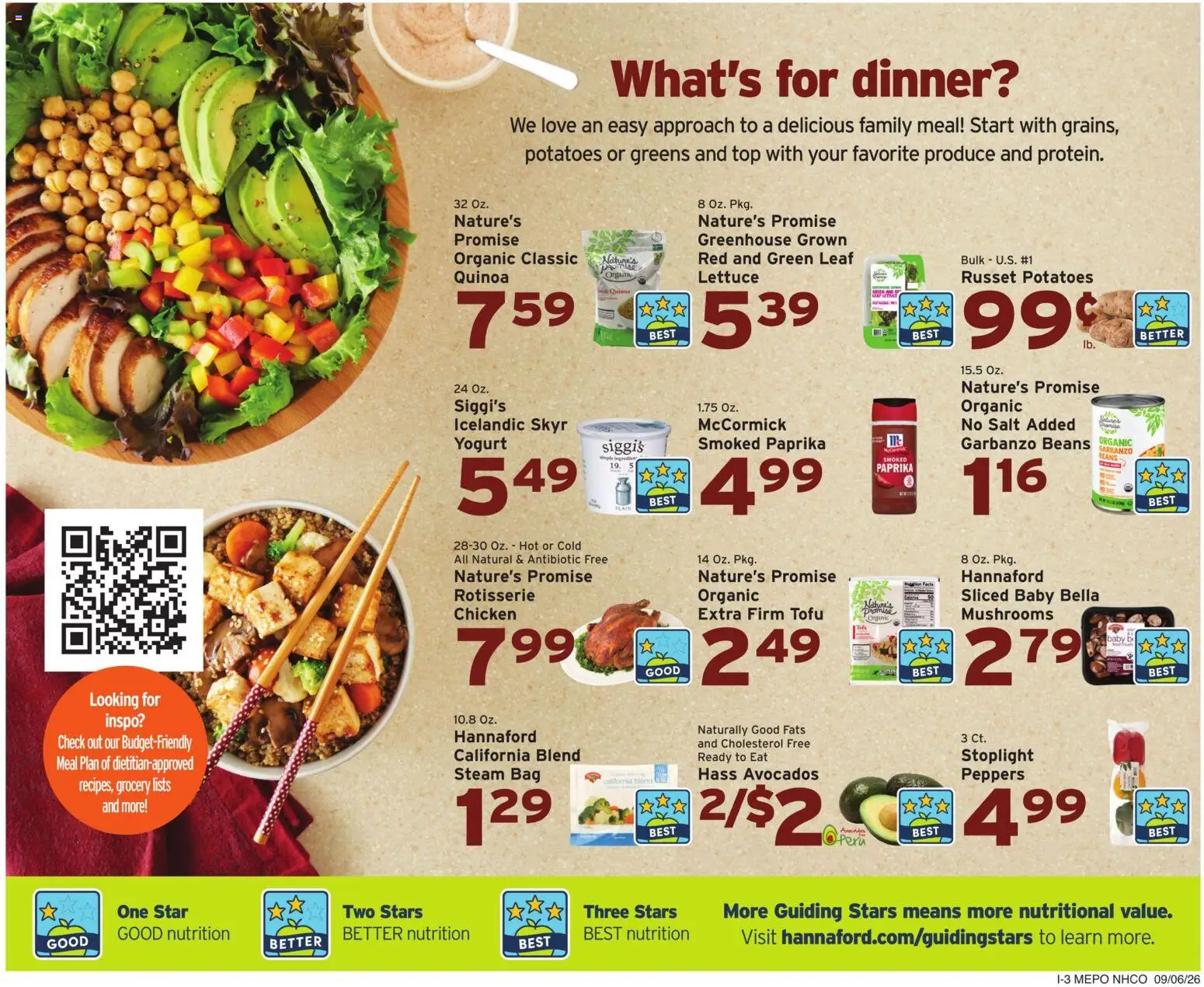 Hannaford Weekly Ad - valid from 09/06/2026 | Page: 11 | Products: Lettuce, Mushrooms, Bag, Beans