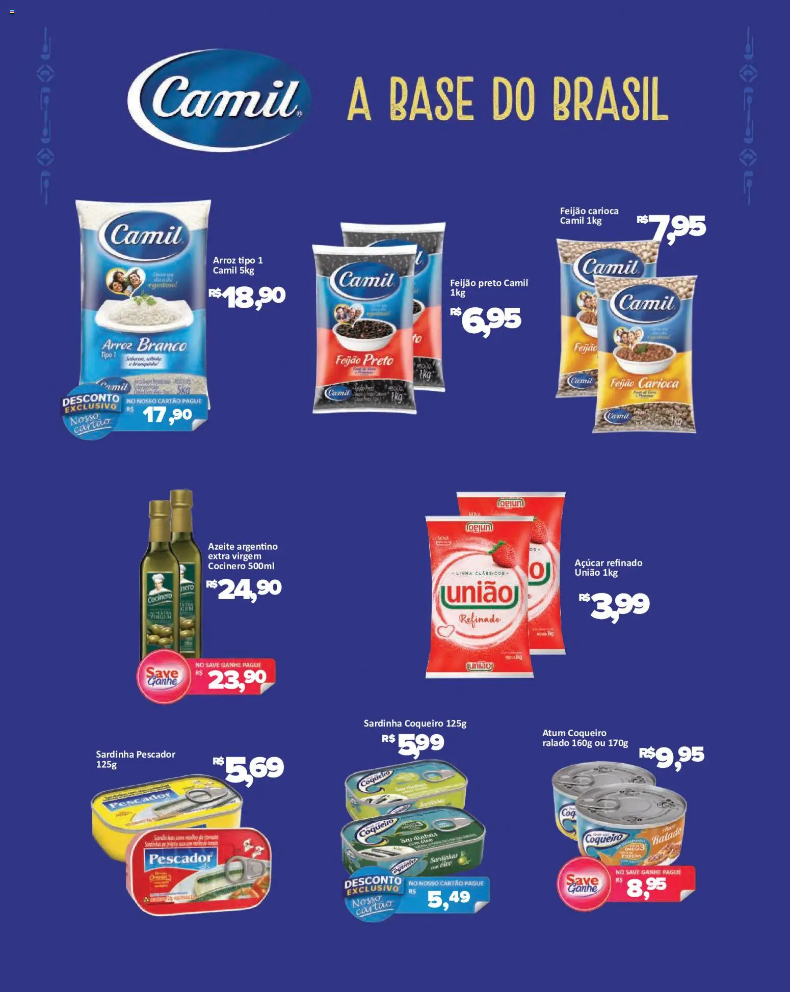Savegnago Folheto - válido de 12/08/2026 | Página: 14 | Produtos: Base, Açúcar, Azeite, Atum