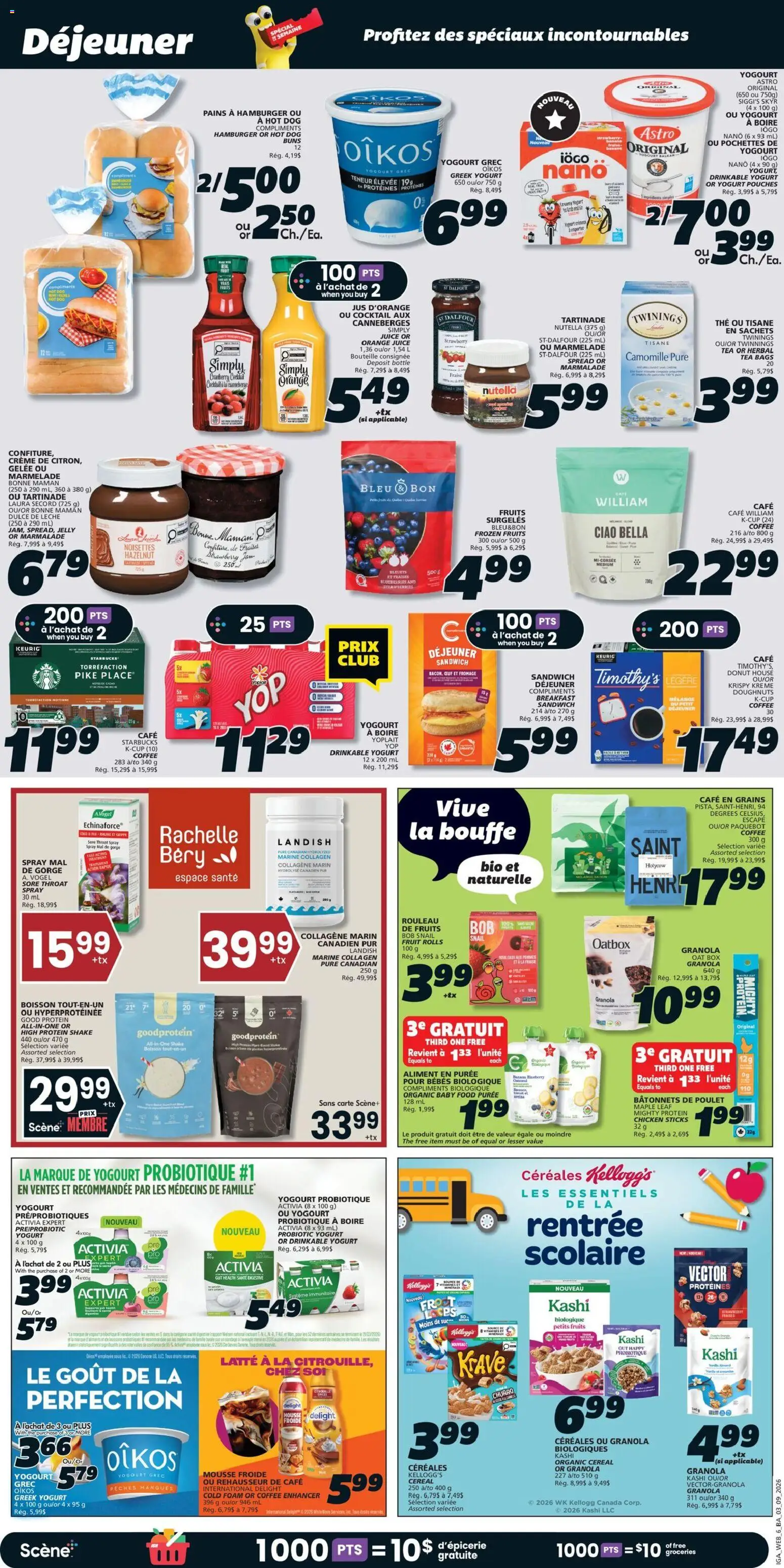 IGA flyer valid from Sep 3, 2026 | Page: 14 | Products: Tea, Grains, Food, Coffee