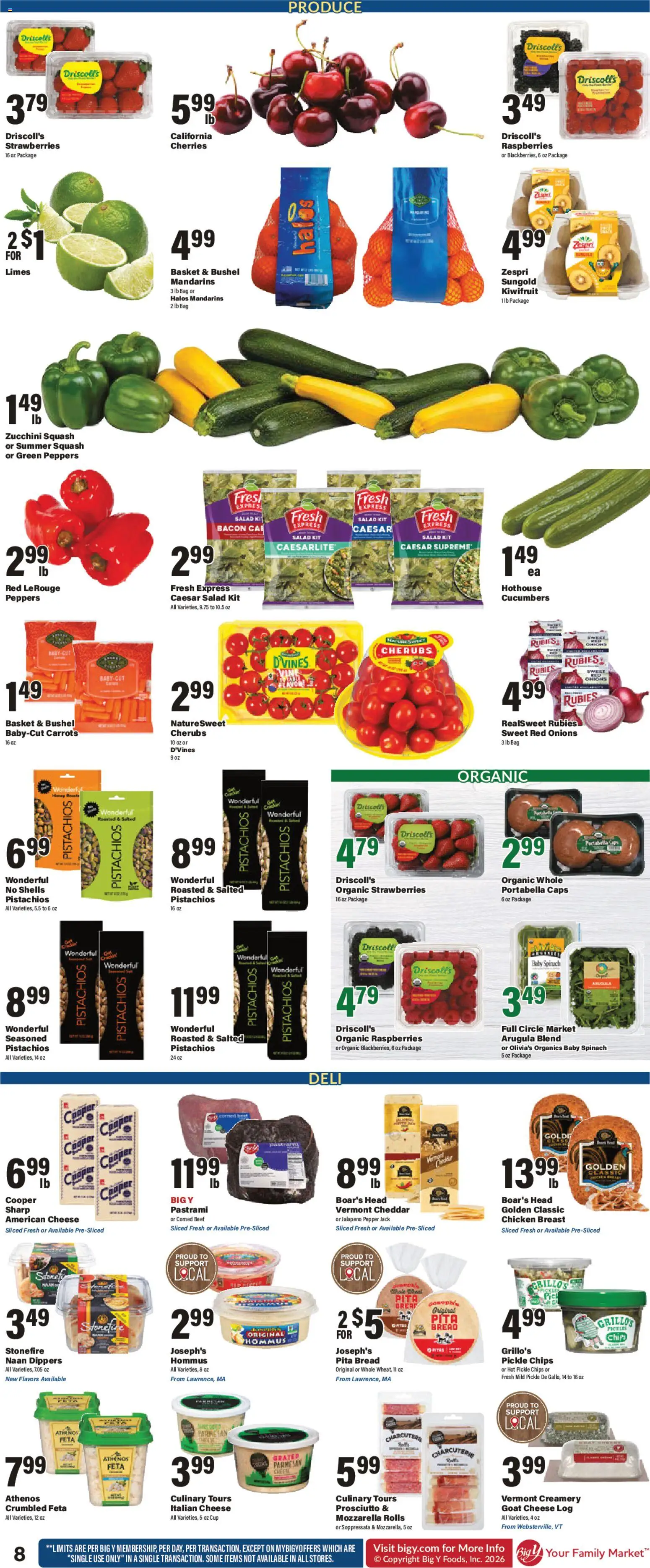 Big Y Weekly Ad - valid from 11.06.2026 | Page: 11 | Products: Peppers, Squash, Cucumbers, Bag
