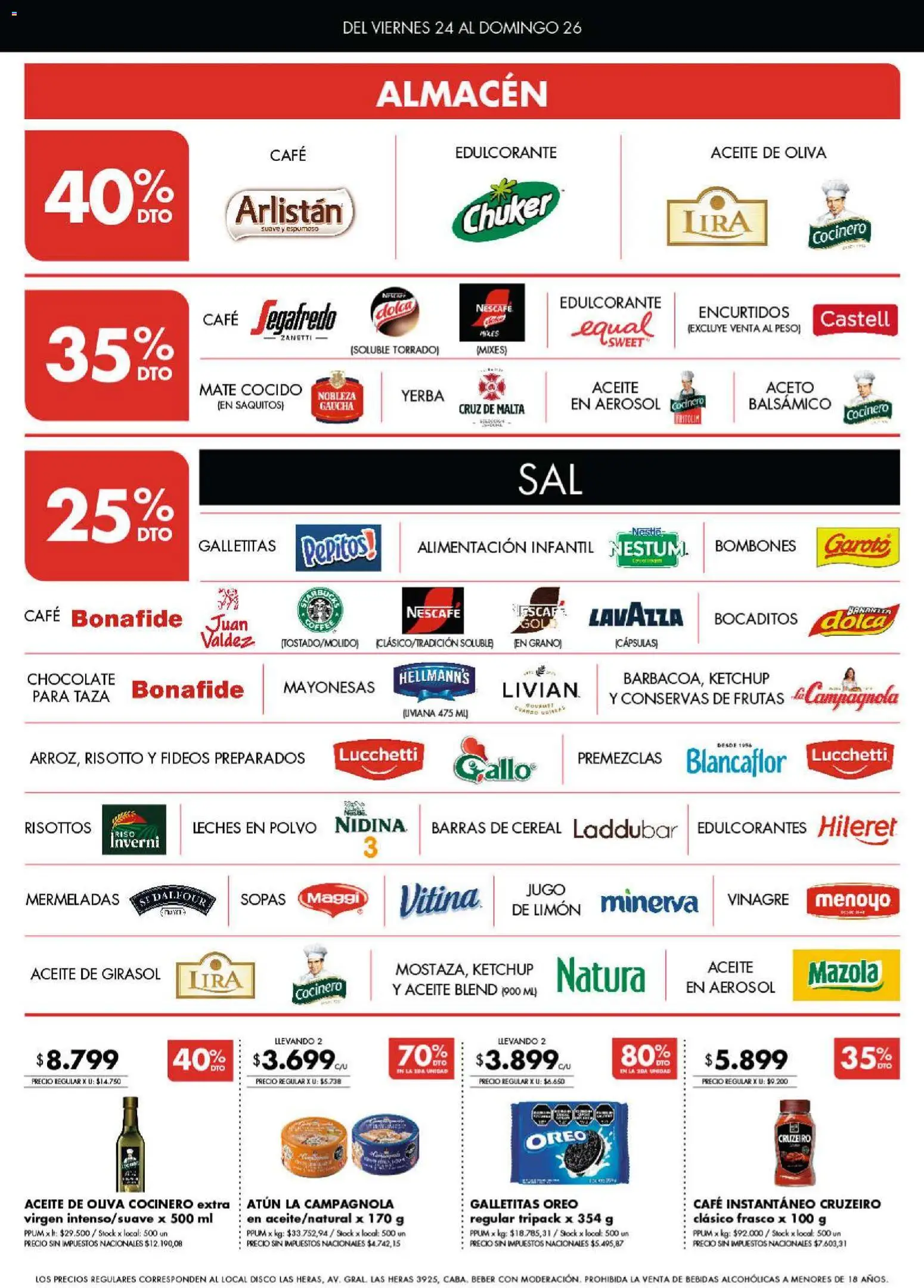 Disco - ŞUPEROFERTAS │ válido desde el 23/07/2026 | Página: 3 | Productos: Disco, Atún, Fideos, Mate cocido