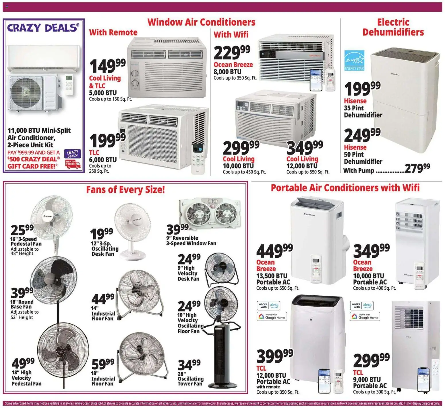 Ocean State Job Lot Weekly Ad - valid from 30.04.2026 | Page: 17 | Products: Pump, Desk, Dehumidifier, Fan
