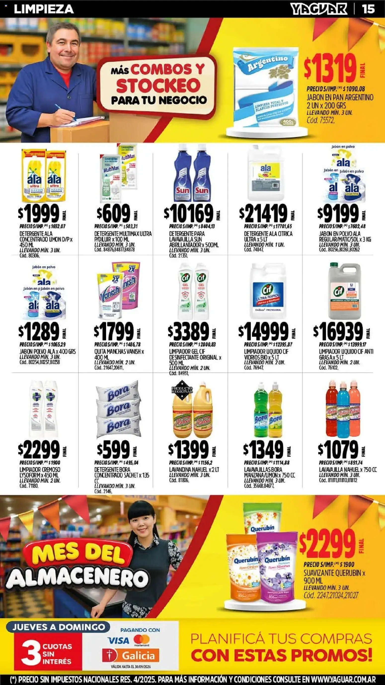 Yaguar - Oferta Semanal Córdoba │ válido desde el 28/09/2026 | Página: 15 | Productos: Abrillantador, Jabón, Limón, Pan
