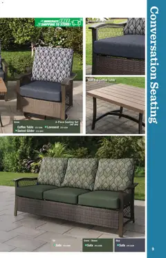 Preview of Menards weekly ads valid from 04.02.2026 | Page: 9 | Products: Sofa, Swivel, Coffee, Loveseat