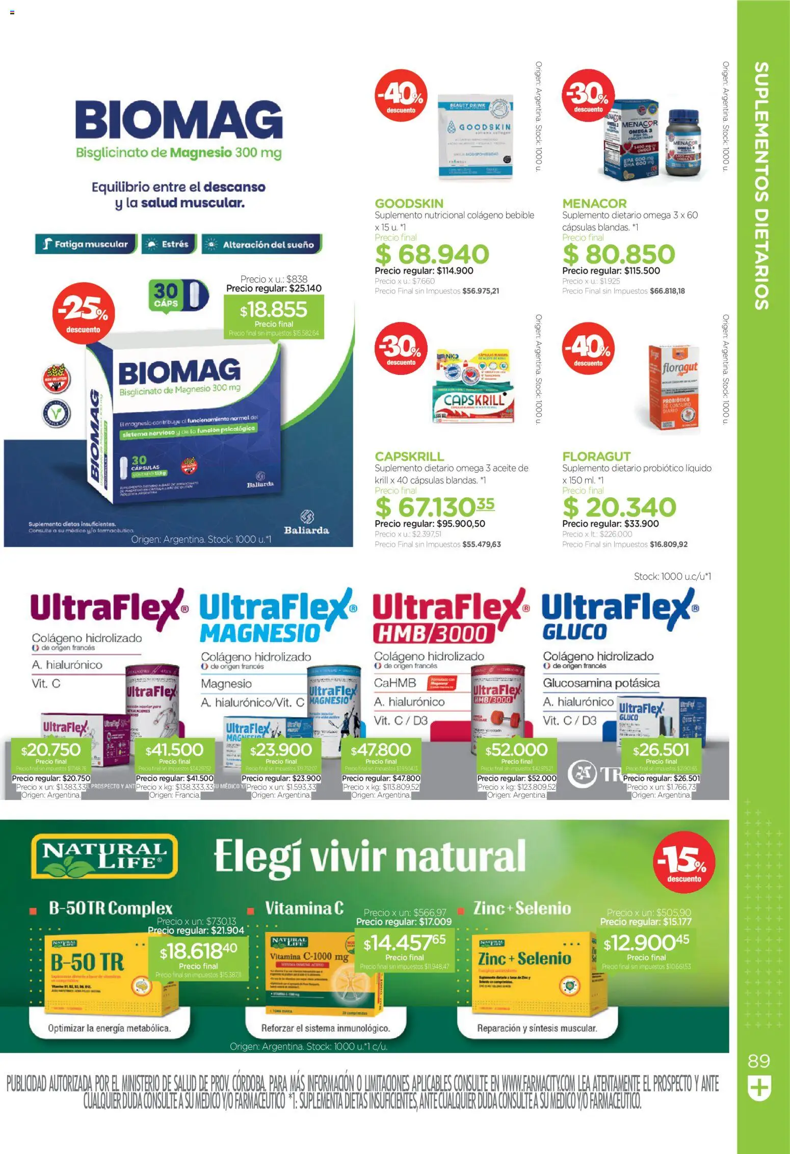 Farmacity catálogo │ válido desde el 02.06.2026 | Página: 89 | Productos: Suplemento dietario, Aceite