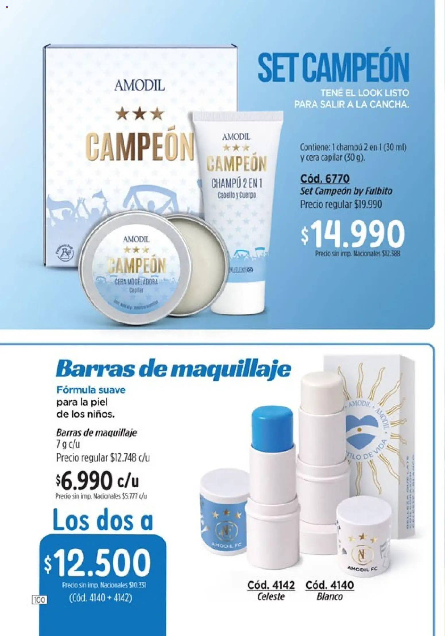 Catálogo Amodil Campaña 14 │ válido desde el 07/08/2026 | Página: 100 | Productos: Maquillaje, Champú, Cera
