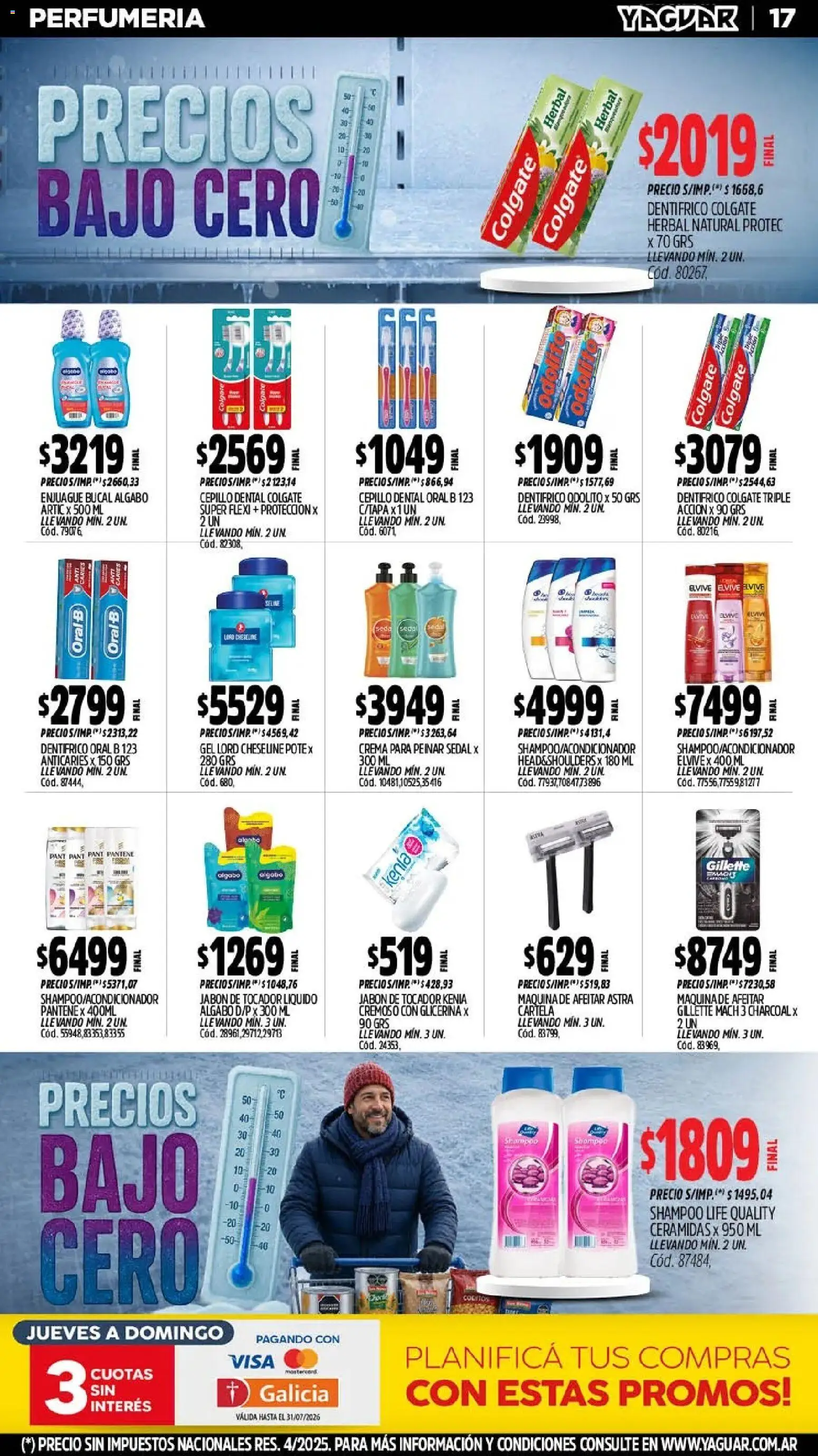 Yaguar - Oferta Semanal Córdoba │ válido desde el 20/07/2026 | Página: 17 | Productos: Maquina de afeitar, Cepillo, Jabón, Crema